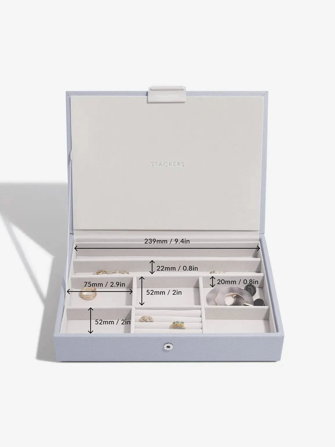 Stackers Deksel voor Klassieke Juwelendoos Lavendel - Mystackers