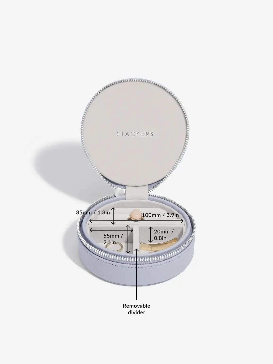 Stackers Ronde Travel Jewellery Box Lavendel - Mystackers