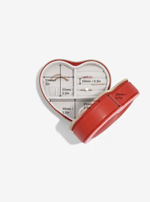 Stackers Heart Travel Jewellery Box Rood - Mystackers