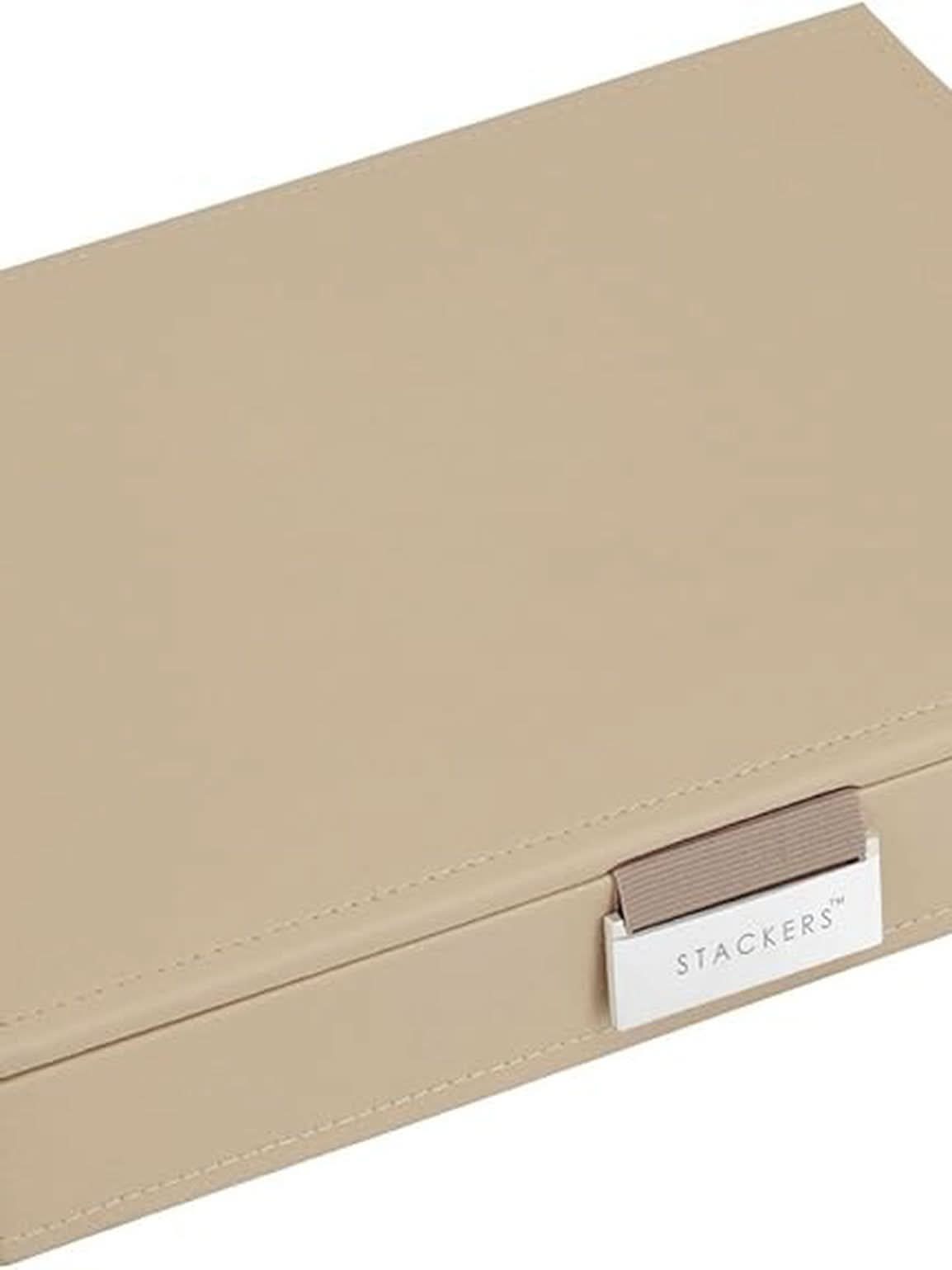 Stackers Deksel voor Klassieke Juwelendoos Beige Gestreept - Mystackers