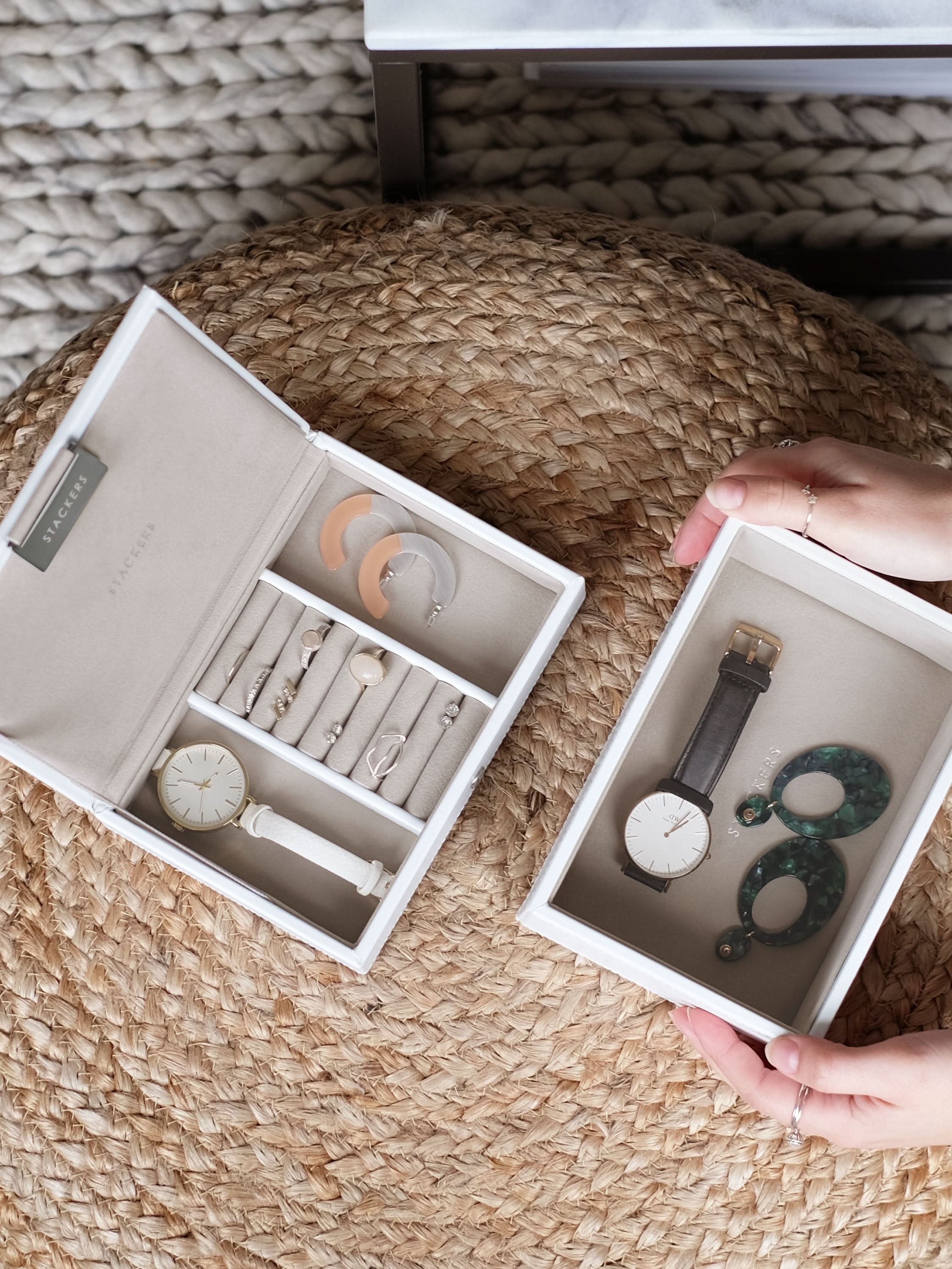 Stackers Mini Juwelendoos Set van 2 Wit - Mystackers