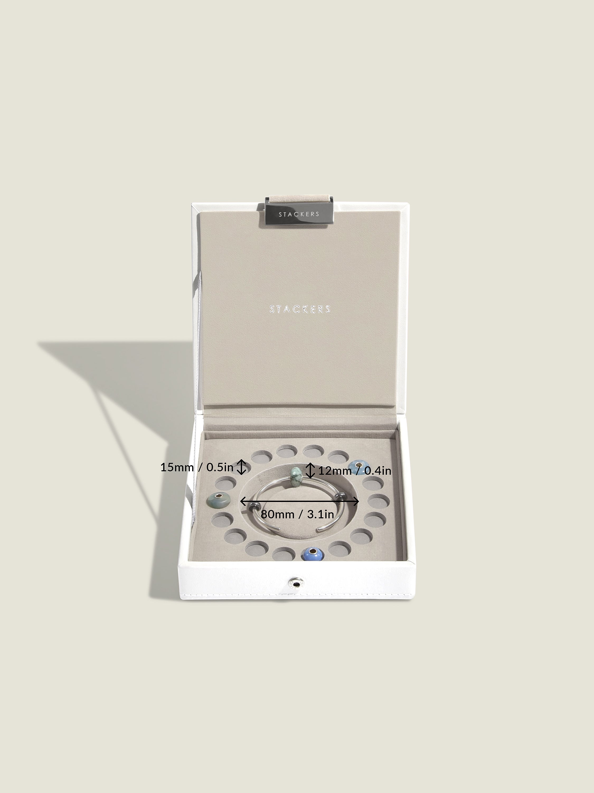 Stackers Charm Jewellery Lid White