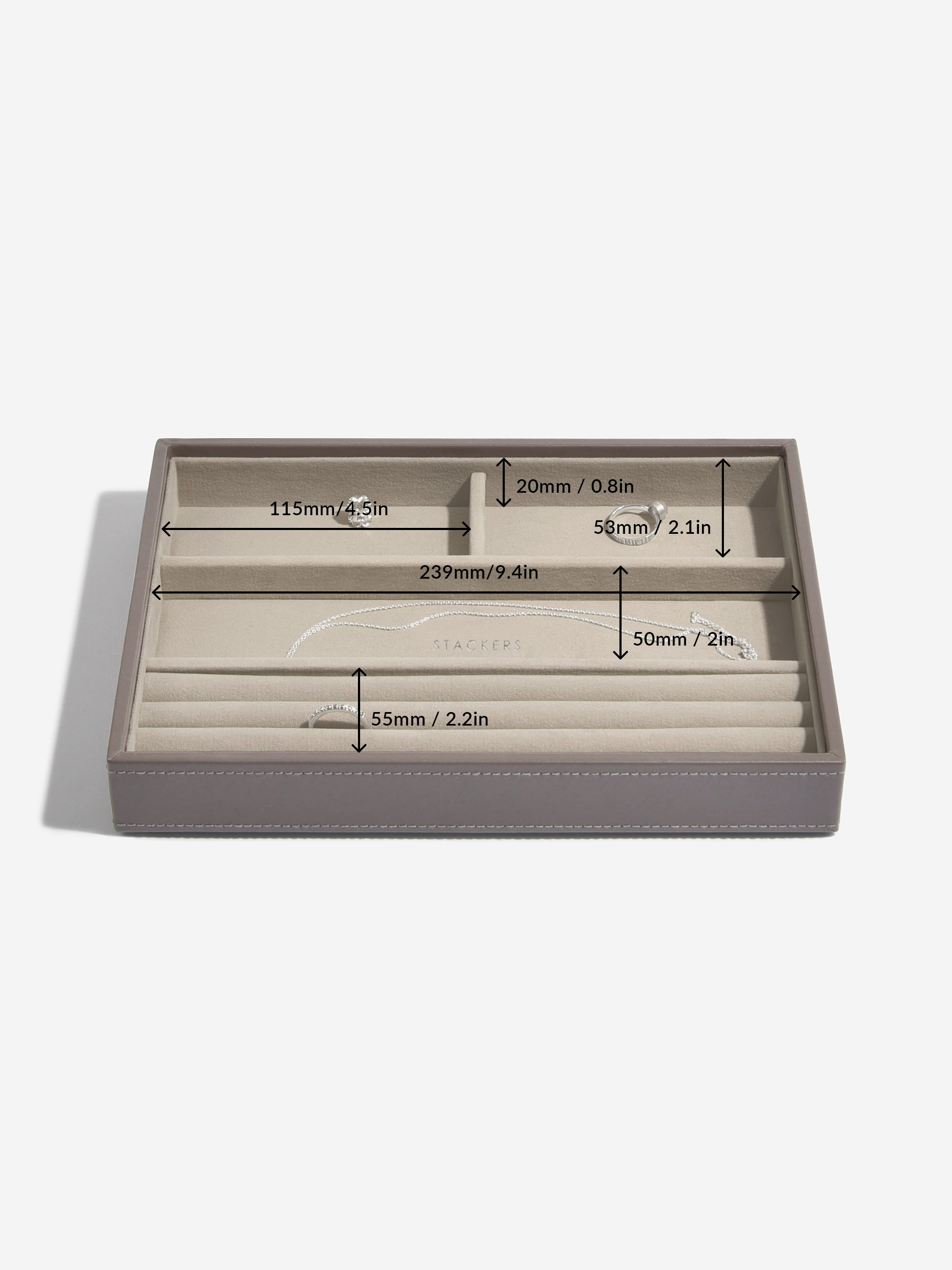 Stackers Ring & Bracelet Layer for Classic Jewellery Box Mink
