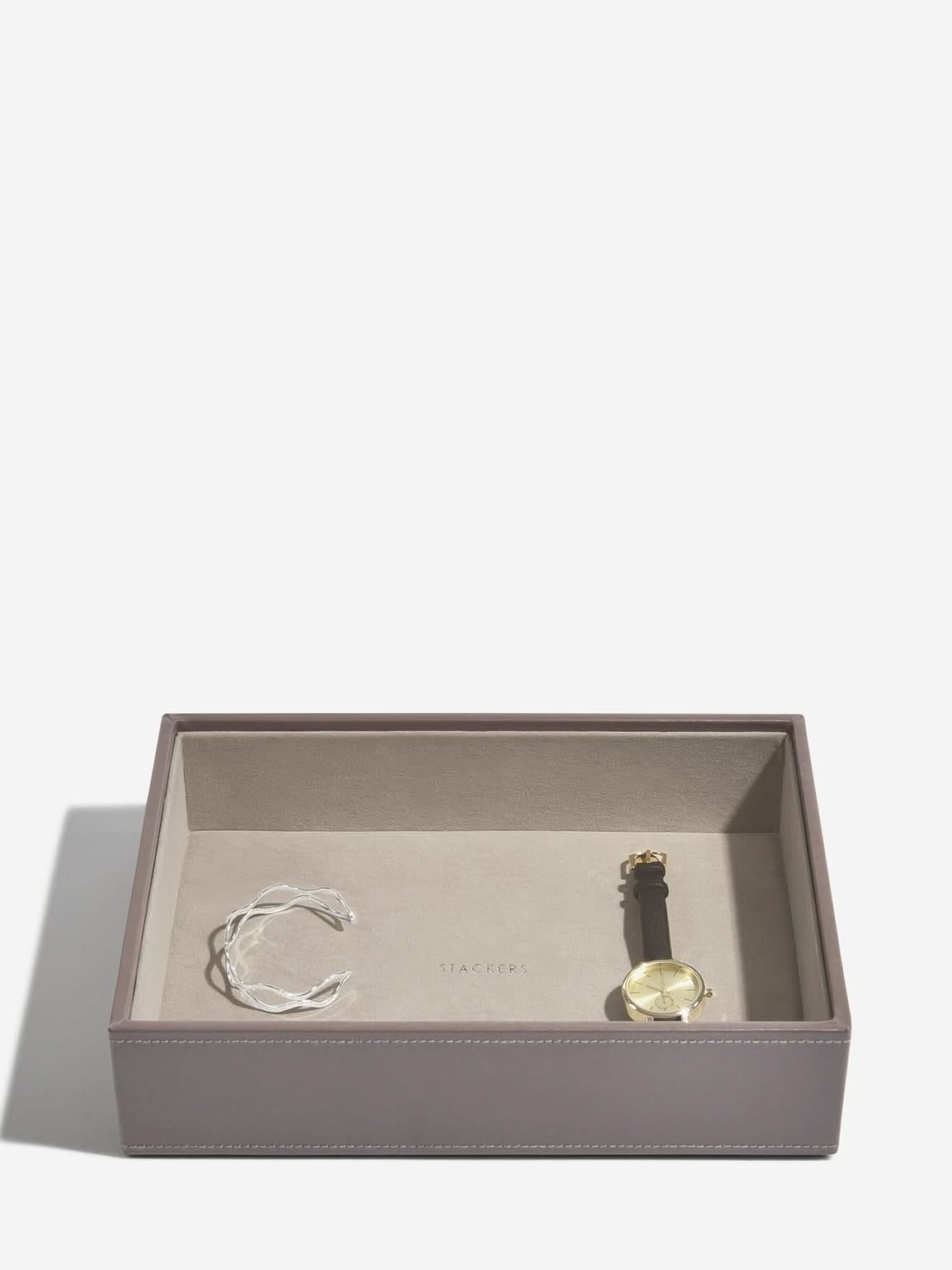 Stackers diepe Sieradenlaag voor Klassieke Juwelendoos Zachtbruin - Mystackers