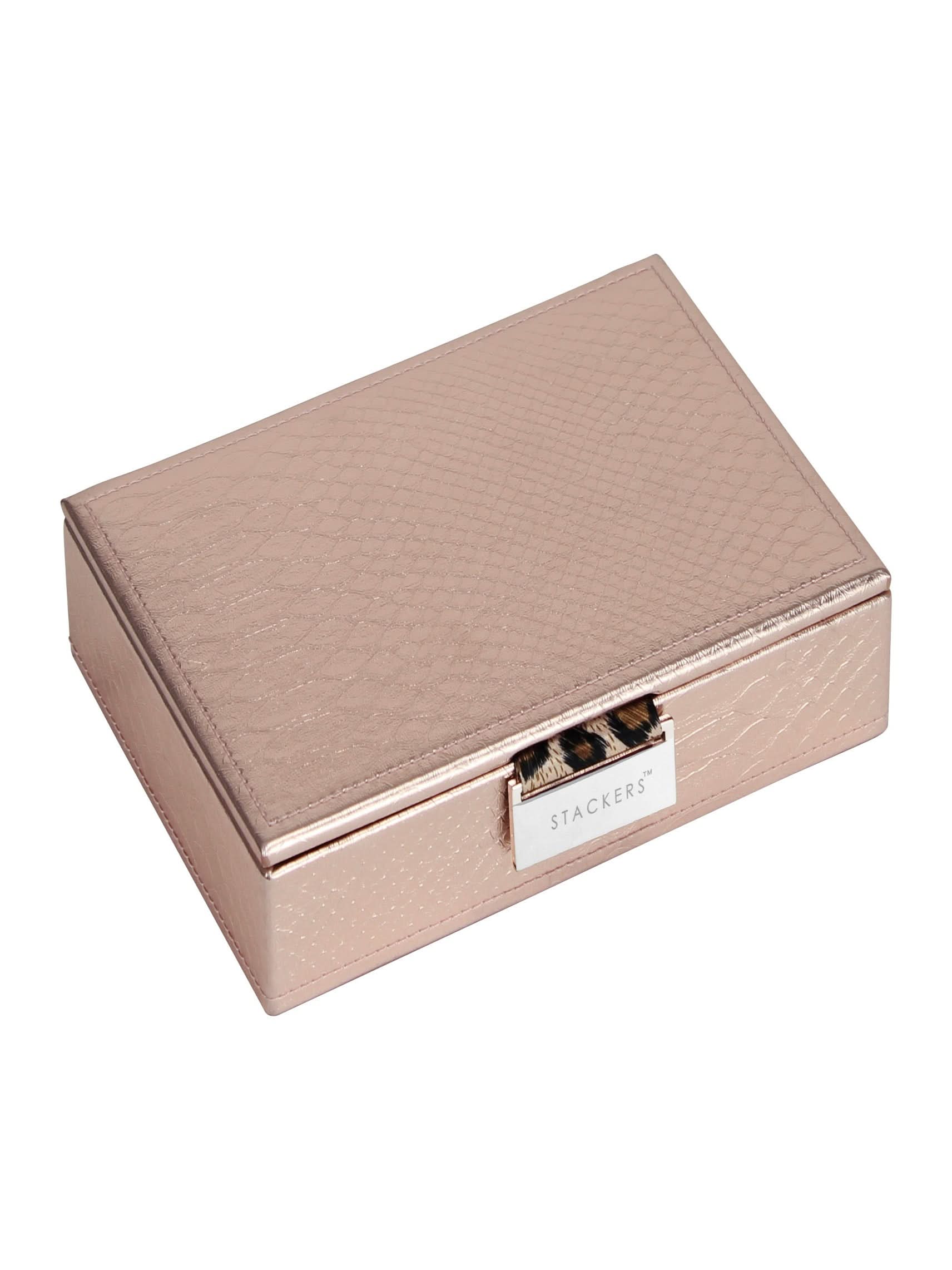 Stackers Deksel voor Mini Juwelendoos Roze/Goud - Mystackers