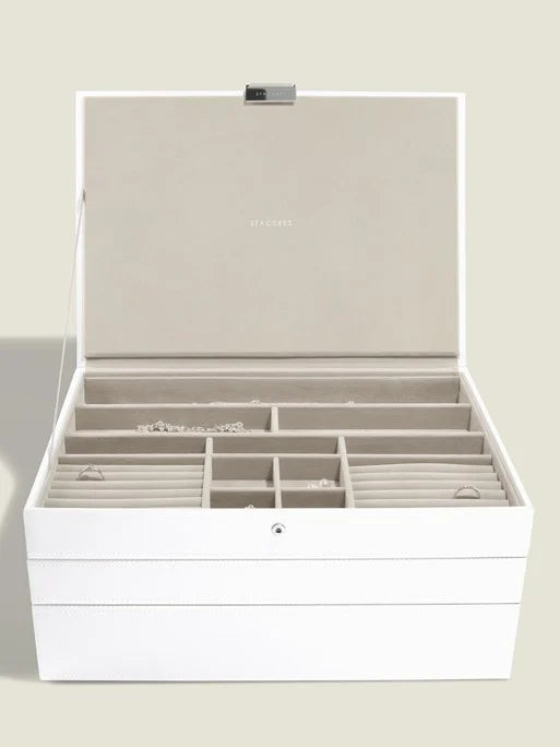 Stackers XL Juwelendoos set van 3 Wit - Mystackers