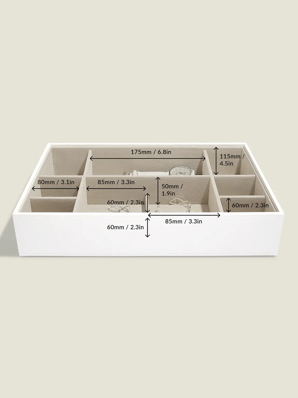 Stackers XL Juwelendoos set van 3 Wit - Mystackers