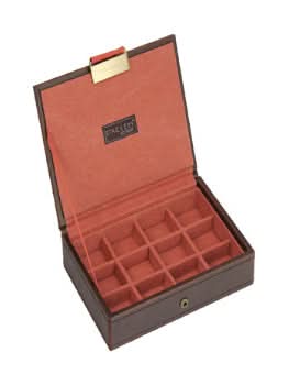 Stackers Mini Manchetknopen Deksel Bruin & Oranje - Mystackers