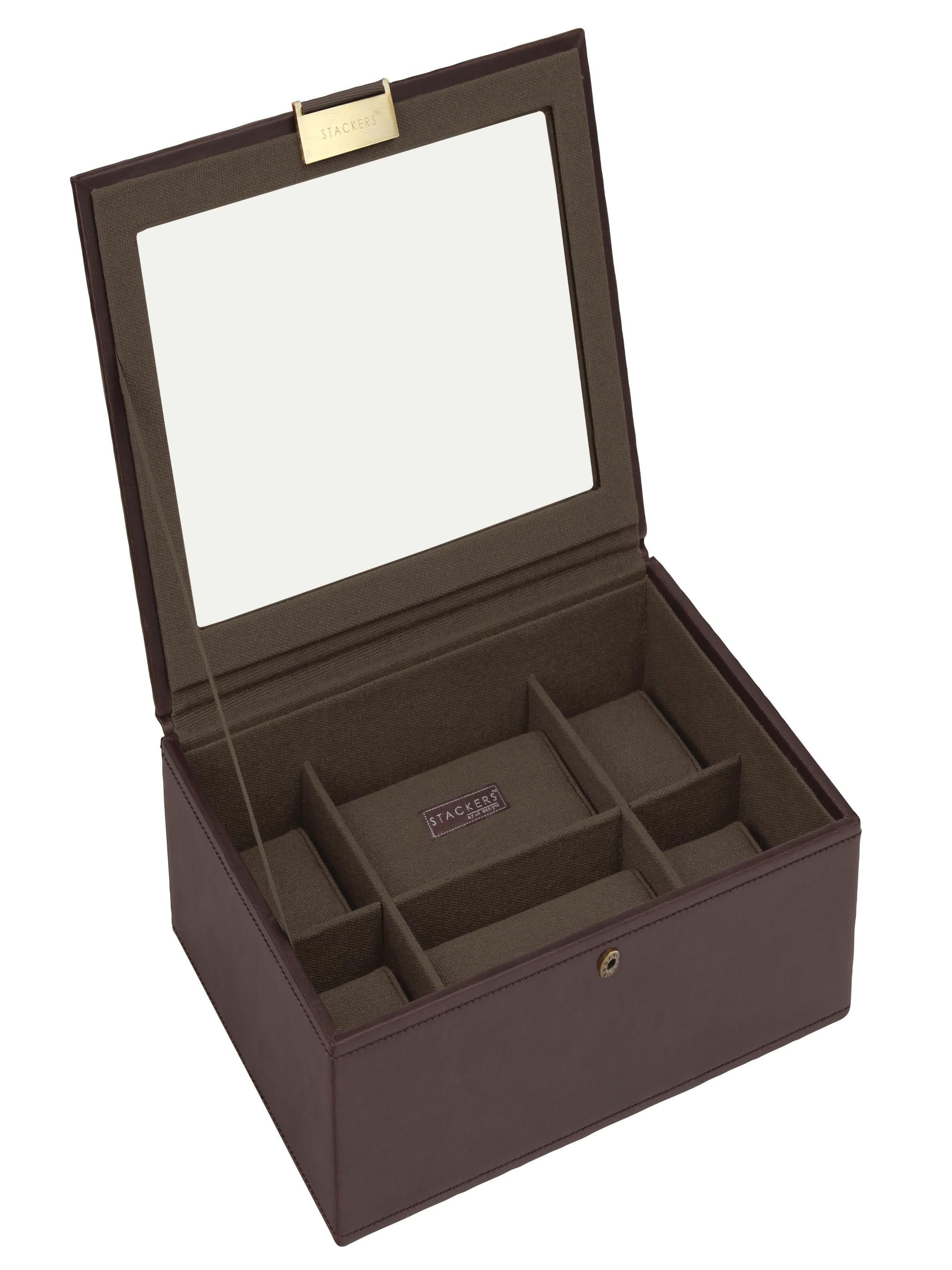 Stackers Achtdelige Horlogedoosdeksel Bruin & Kaki - Mystackers