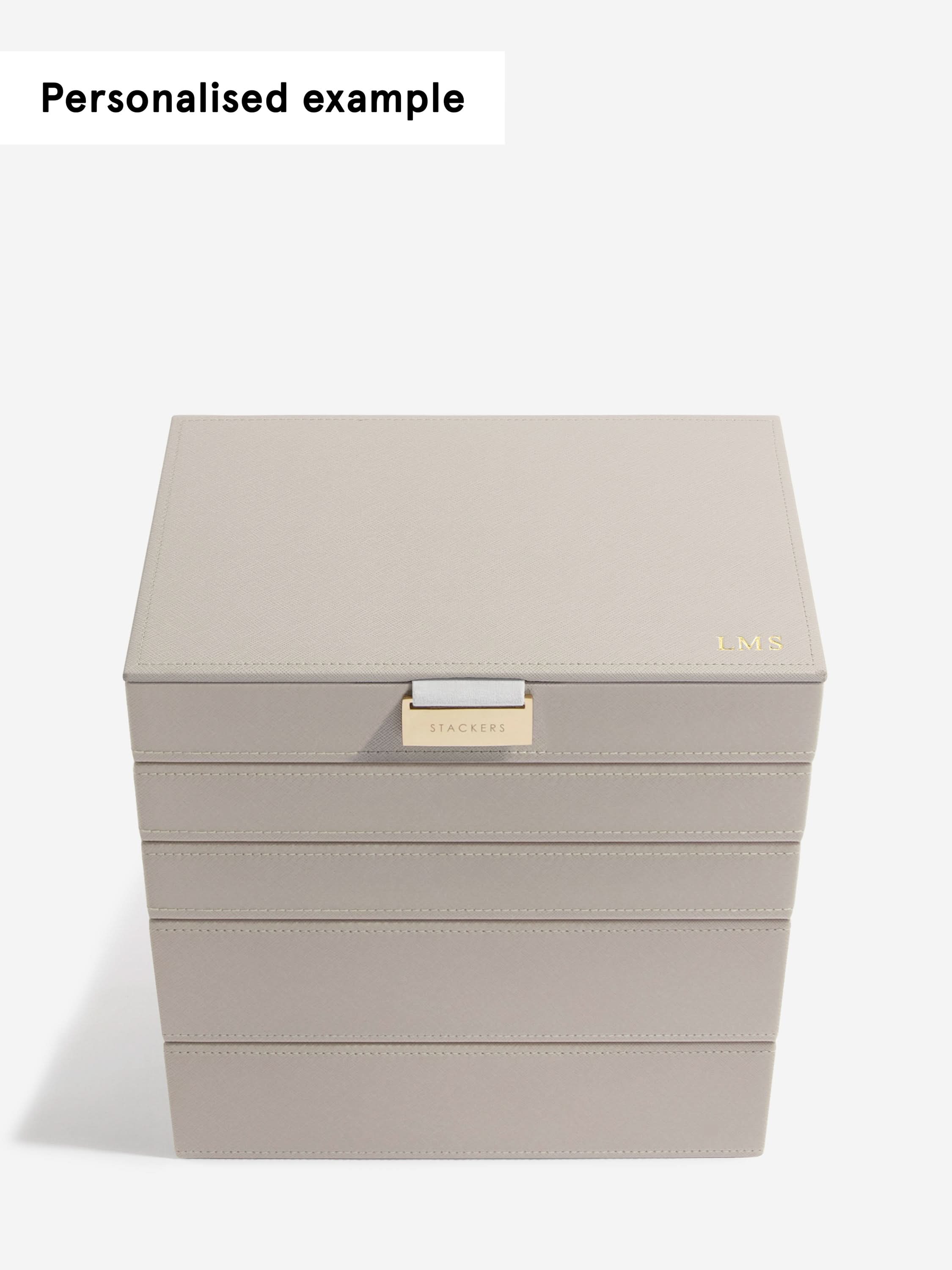 Stackers Klassieke Juwelendoos Set van 5 Taupe - Mystackers