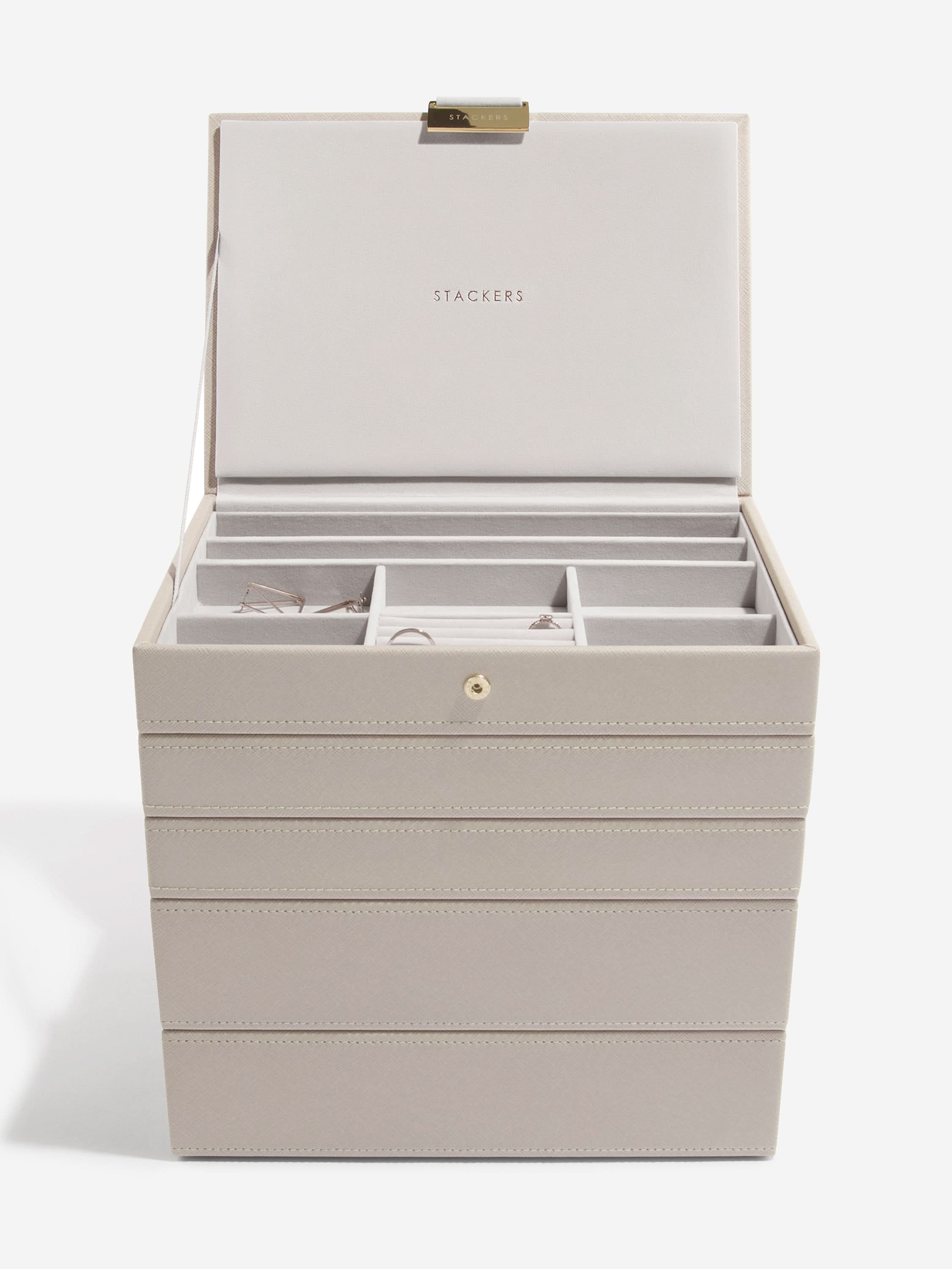 Stackers Klassieke Juwelendoos Set van 5 Taupe - Mystackers