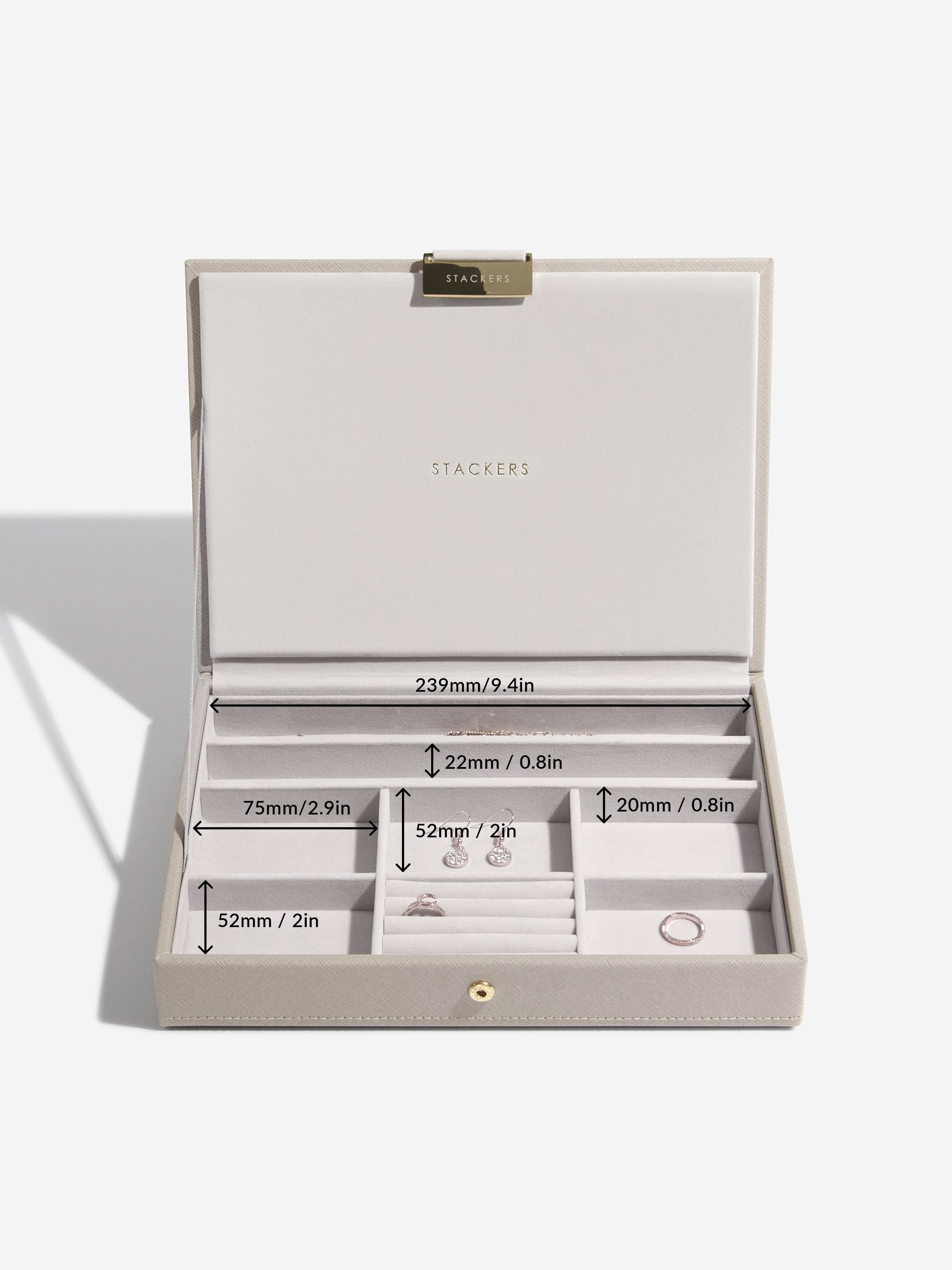 Stackers Klassieke Juwelendoos Set van 5 Taupe - Mystackers