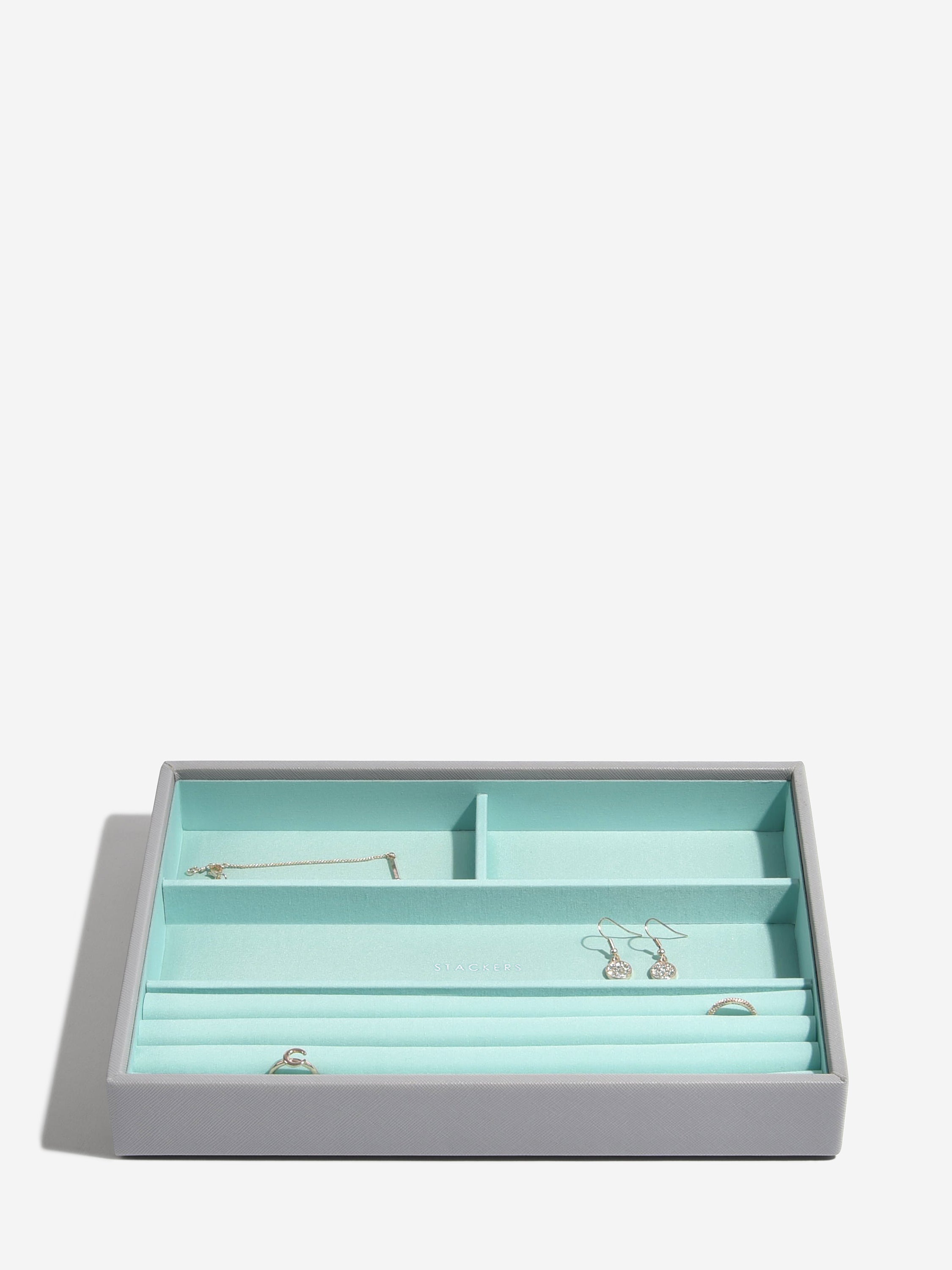 Stackers Ring & Bracelet Layer for Classic Jewellery Box Grey & Mint