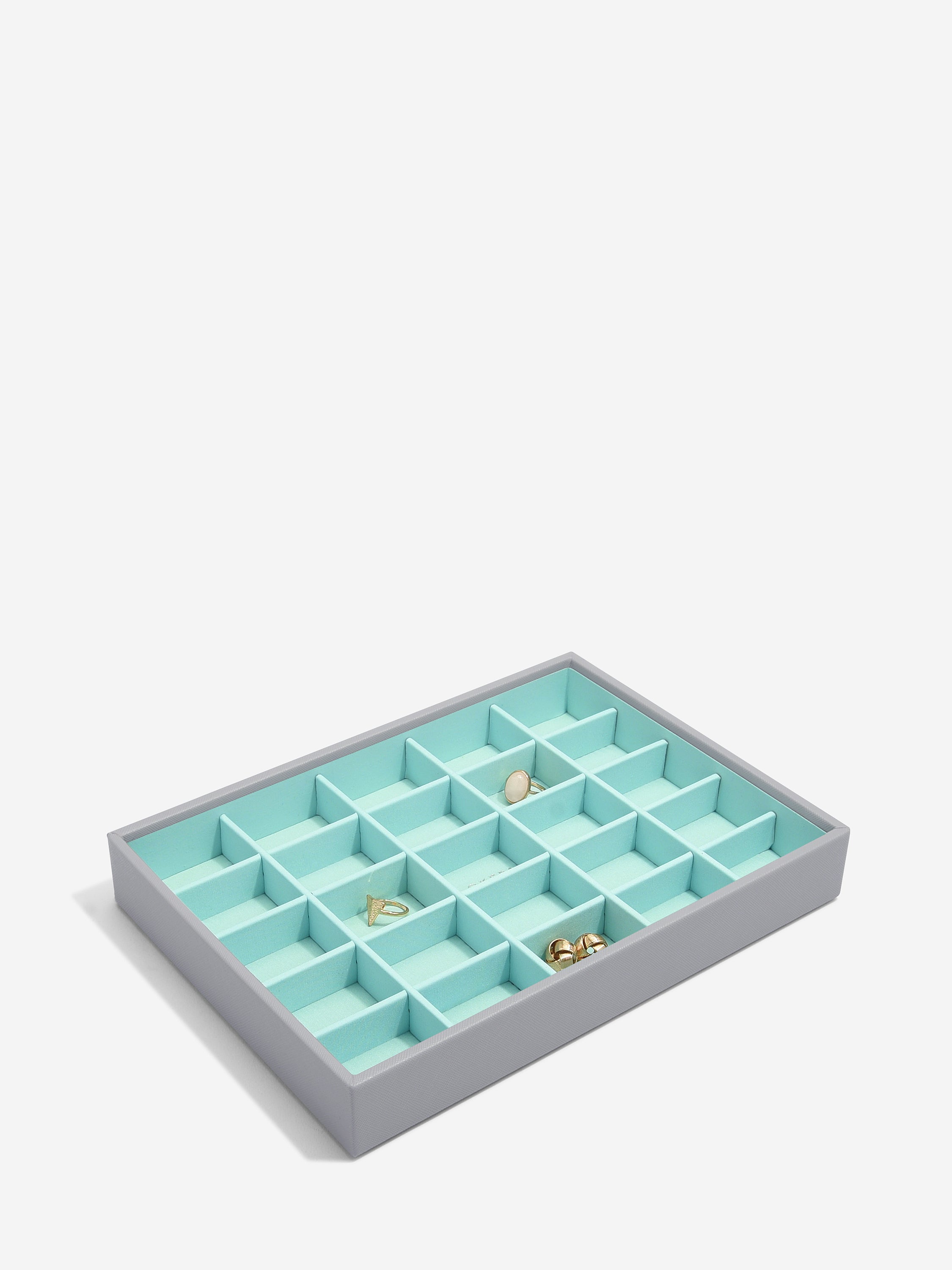 Stackers Small Jewellery Layer for Classic Jewellery Box Grey & Mint
