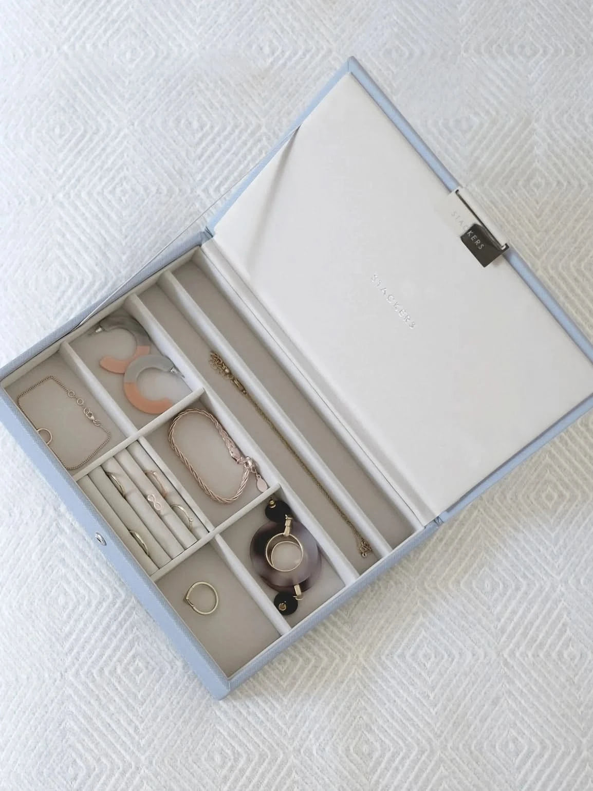 Stackers Deksel voor Klassieke Juwelendoos Blauw - Mystackers