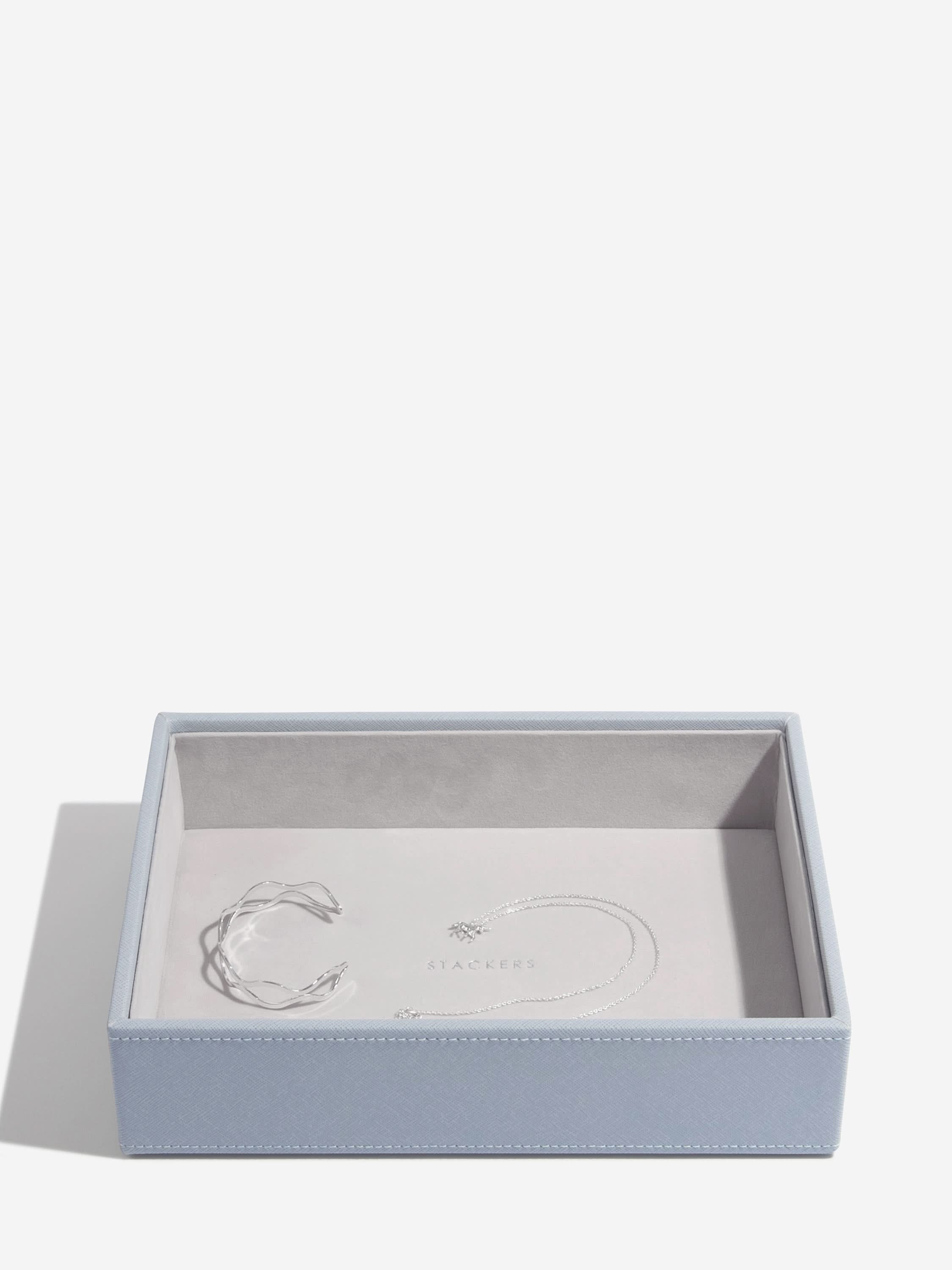 Stackers diepe Sieradenlaag voor Klassieke Juwelendoos Blauw - Mystackers