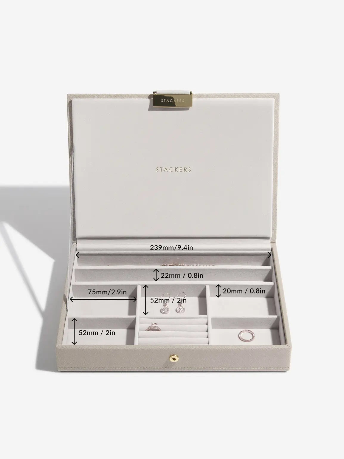 Stackers Lid for Classic Jewellery Box Taupe