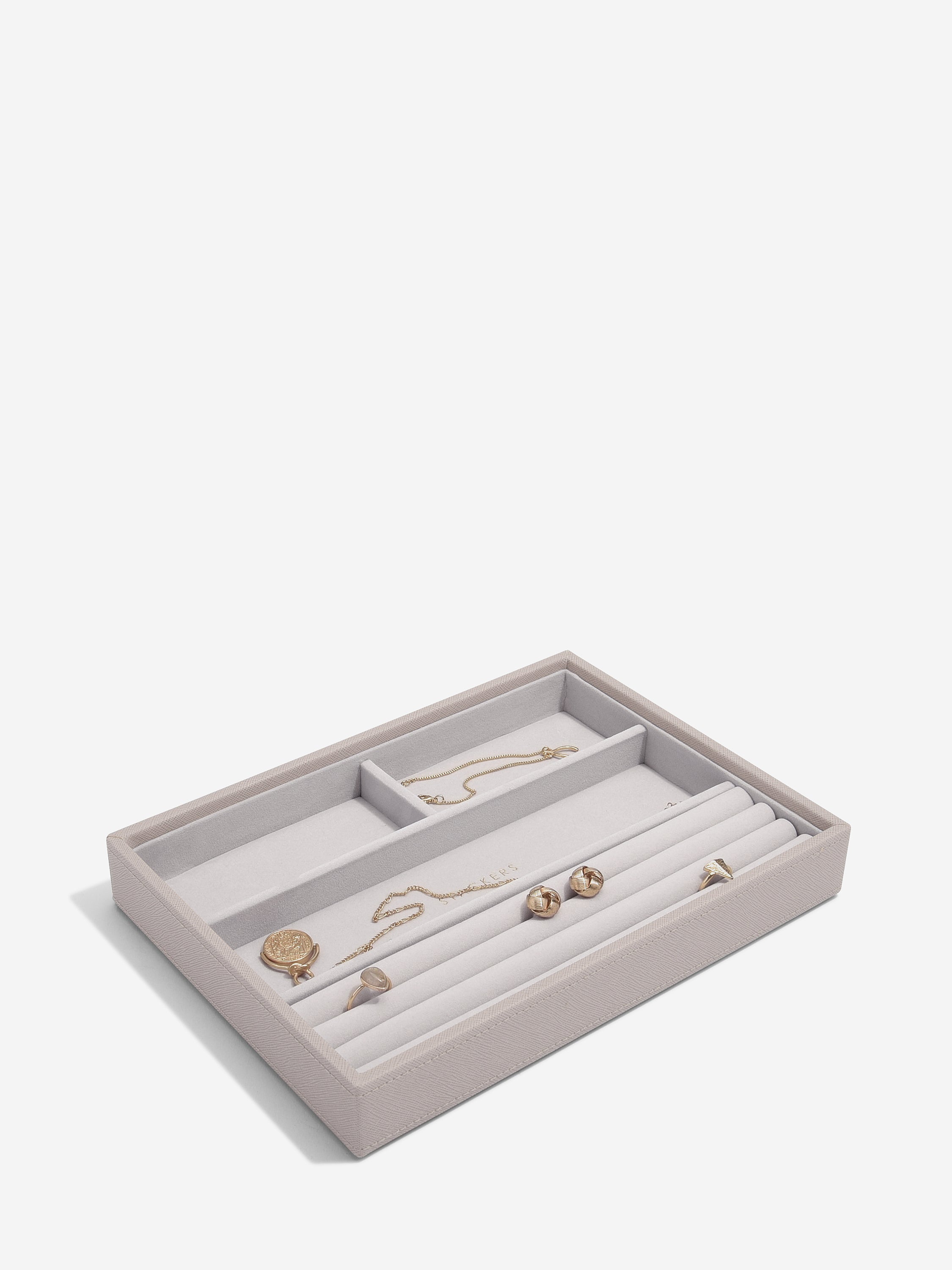 Stackers Compartiment pour bagues & bracelets pour boîte à bijoux classique Taupe