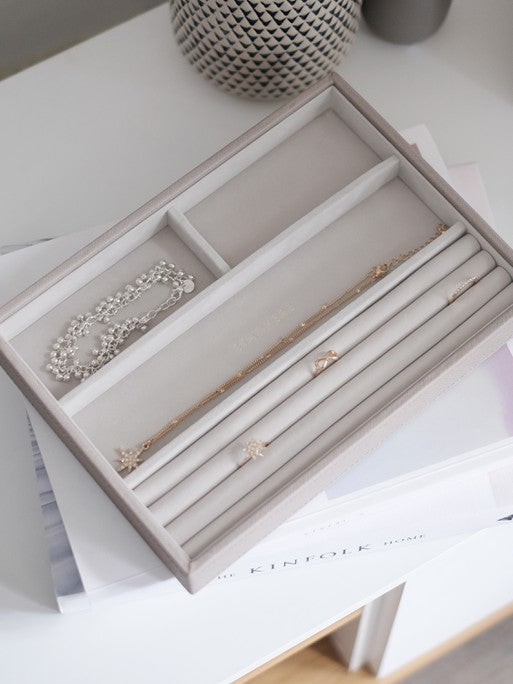 Stackers couche pour bagues & bracelets pour boîte à bijoux classique Taupe