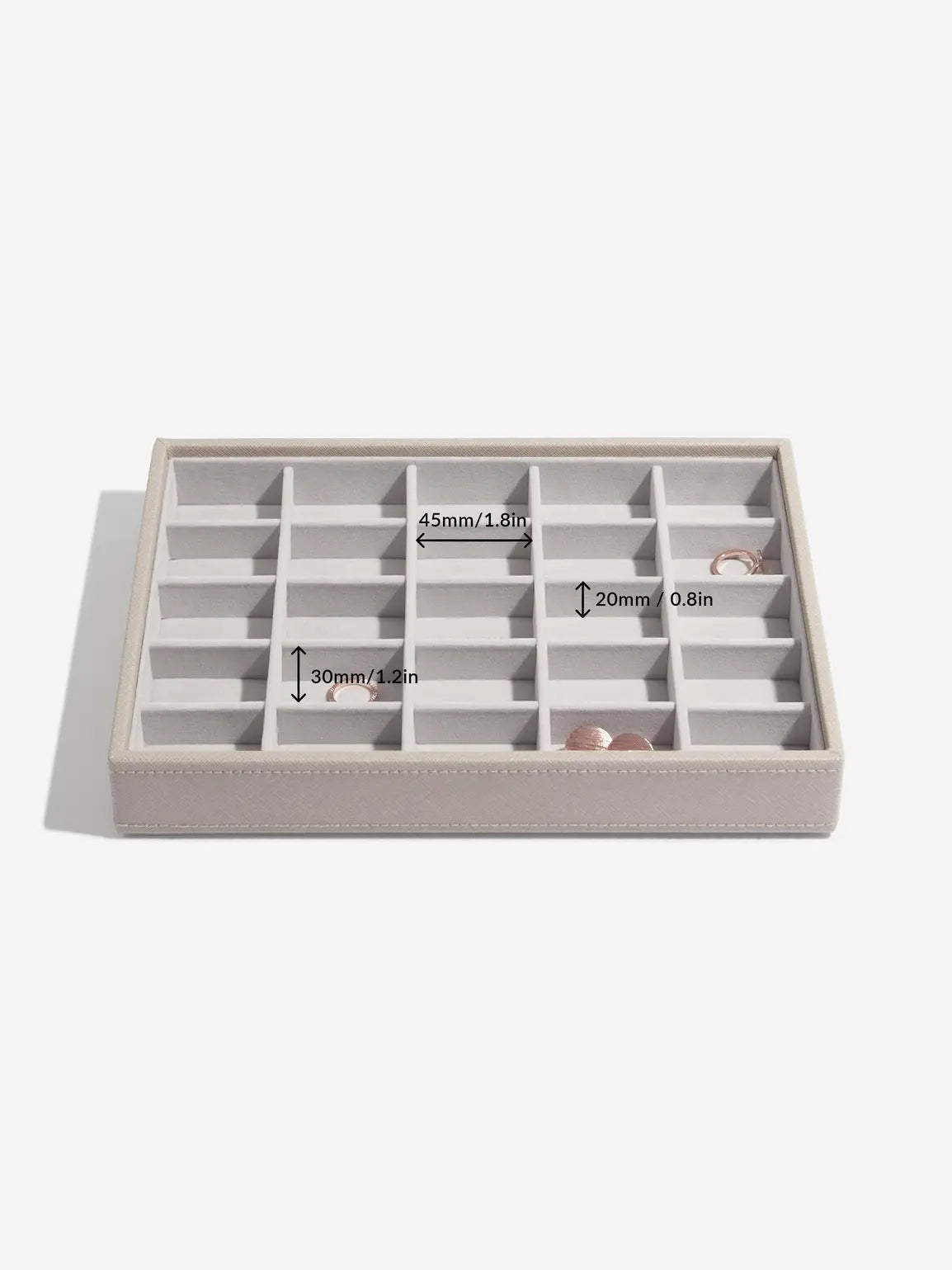 Stackers kleine Sieradenlaag voor Klassieke Juwelendoos Taupe - Mystackers