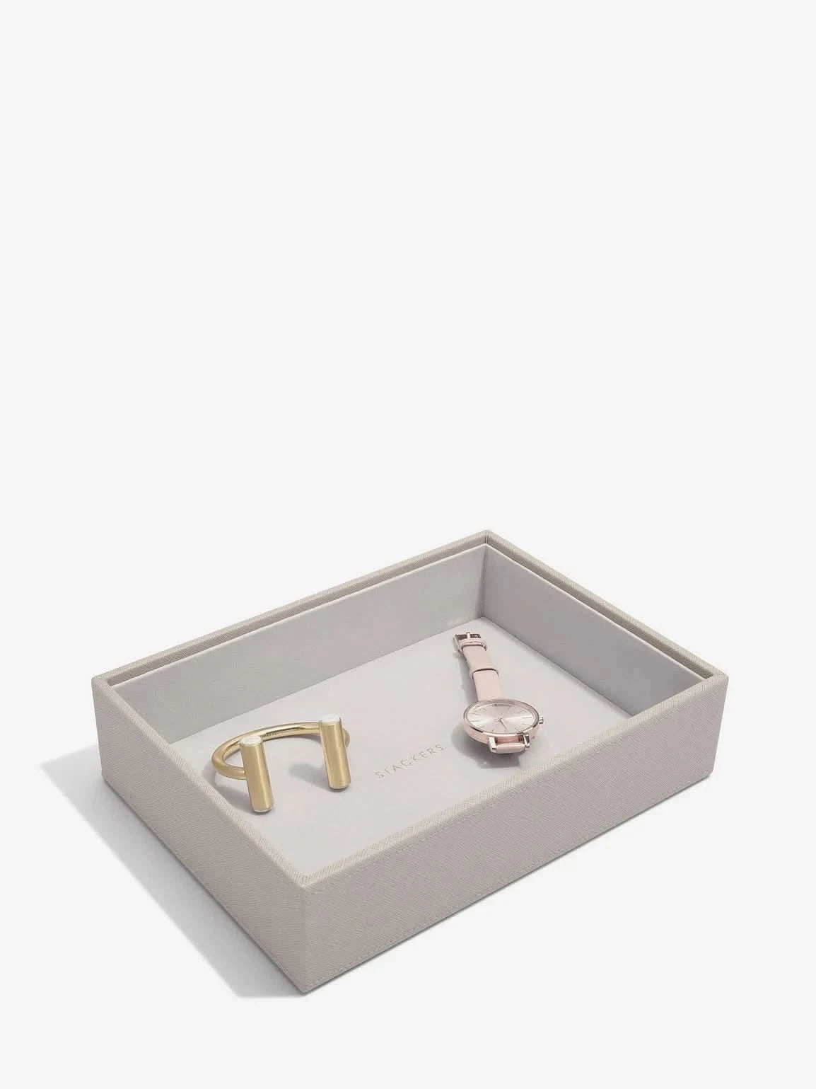 Stackers diepe Sieradenlaag voor Klassieke Juwelendoos Taupe - Mystackers