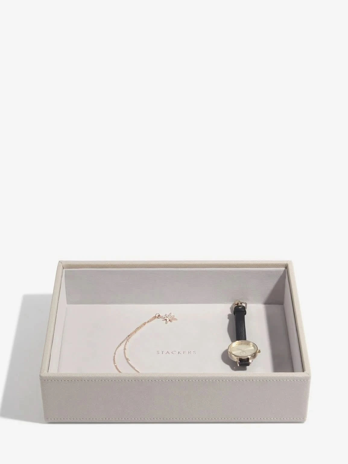 Stackers diepe Sieradenlaag voor Klassieke Juwelendoos Taupe - Mystackers