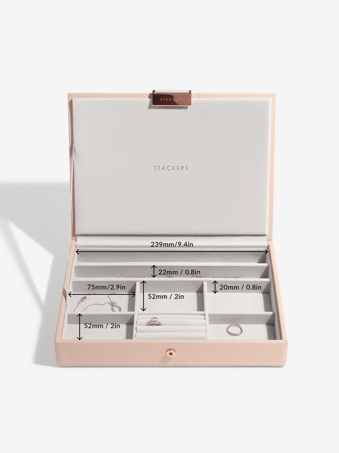 Stackers Lid for Classic Jewellery Box Pink