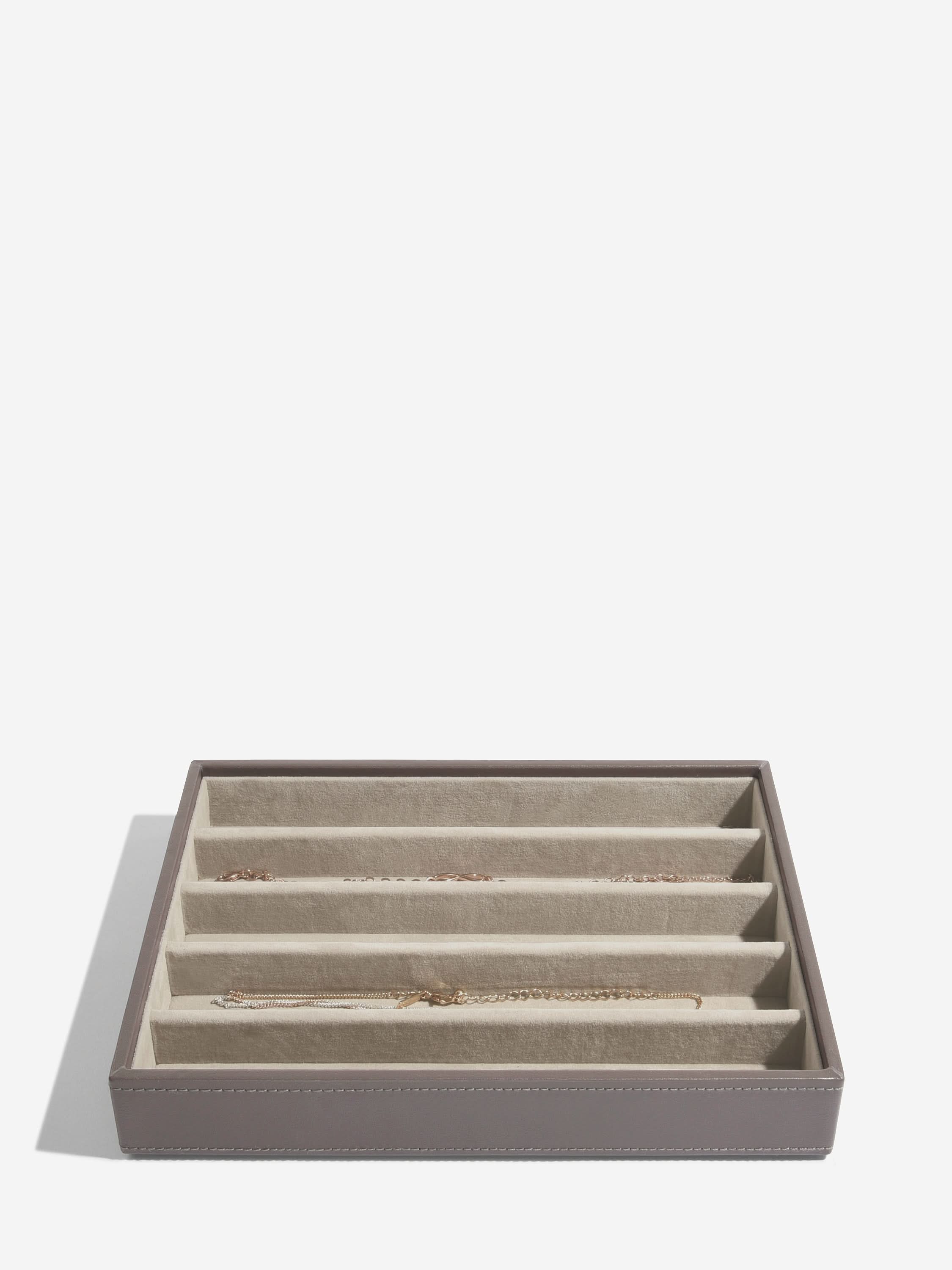 Stackers Halskettingenlaag voor Klassieke Juwelendoos Zachtbruin - Mystackers