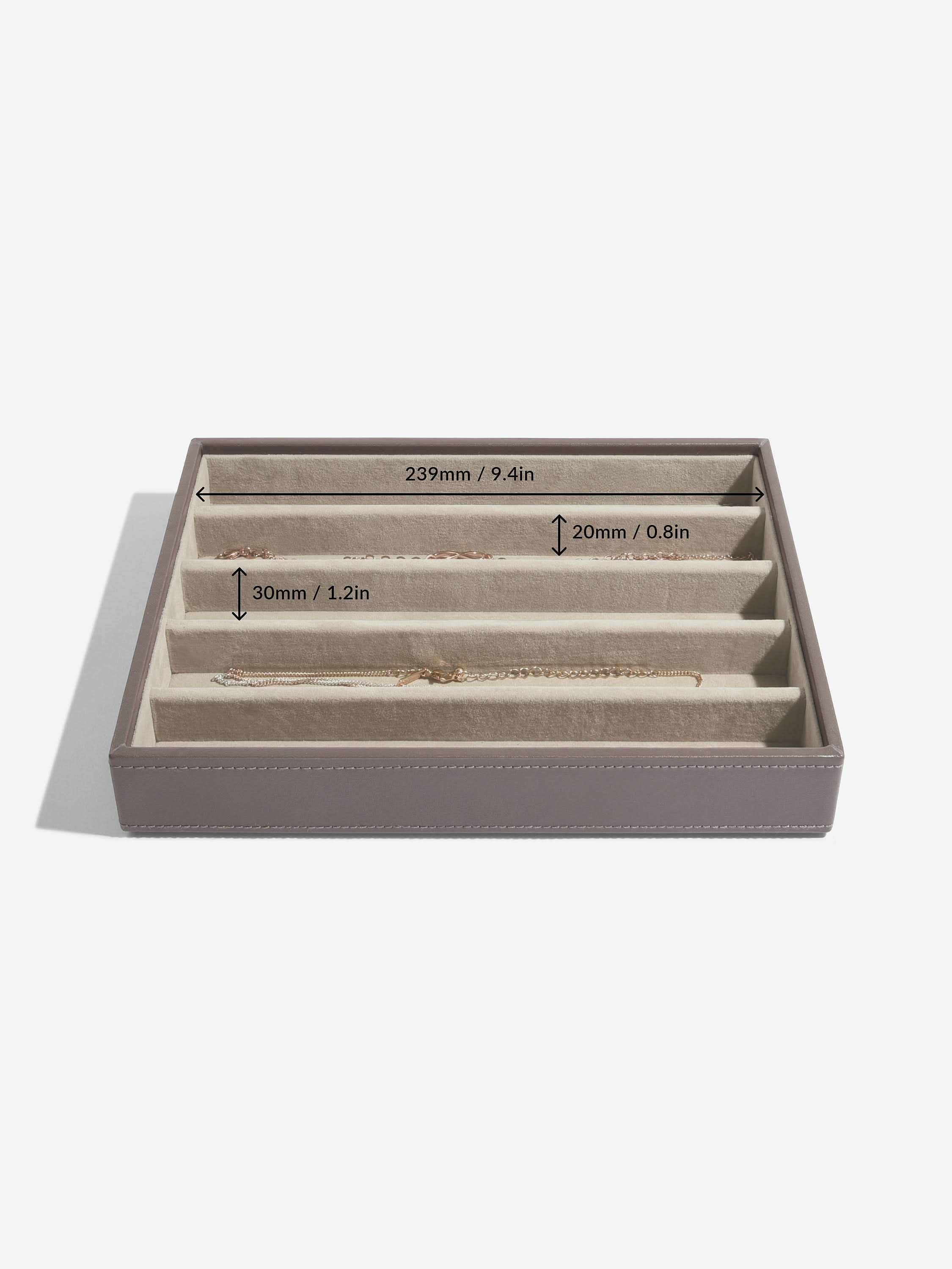 Stackers Halskettingenlaag voor Klassieke Juwelendoos Zachtbruin - Mystackers