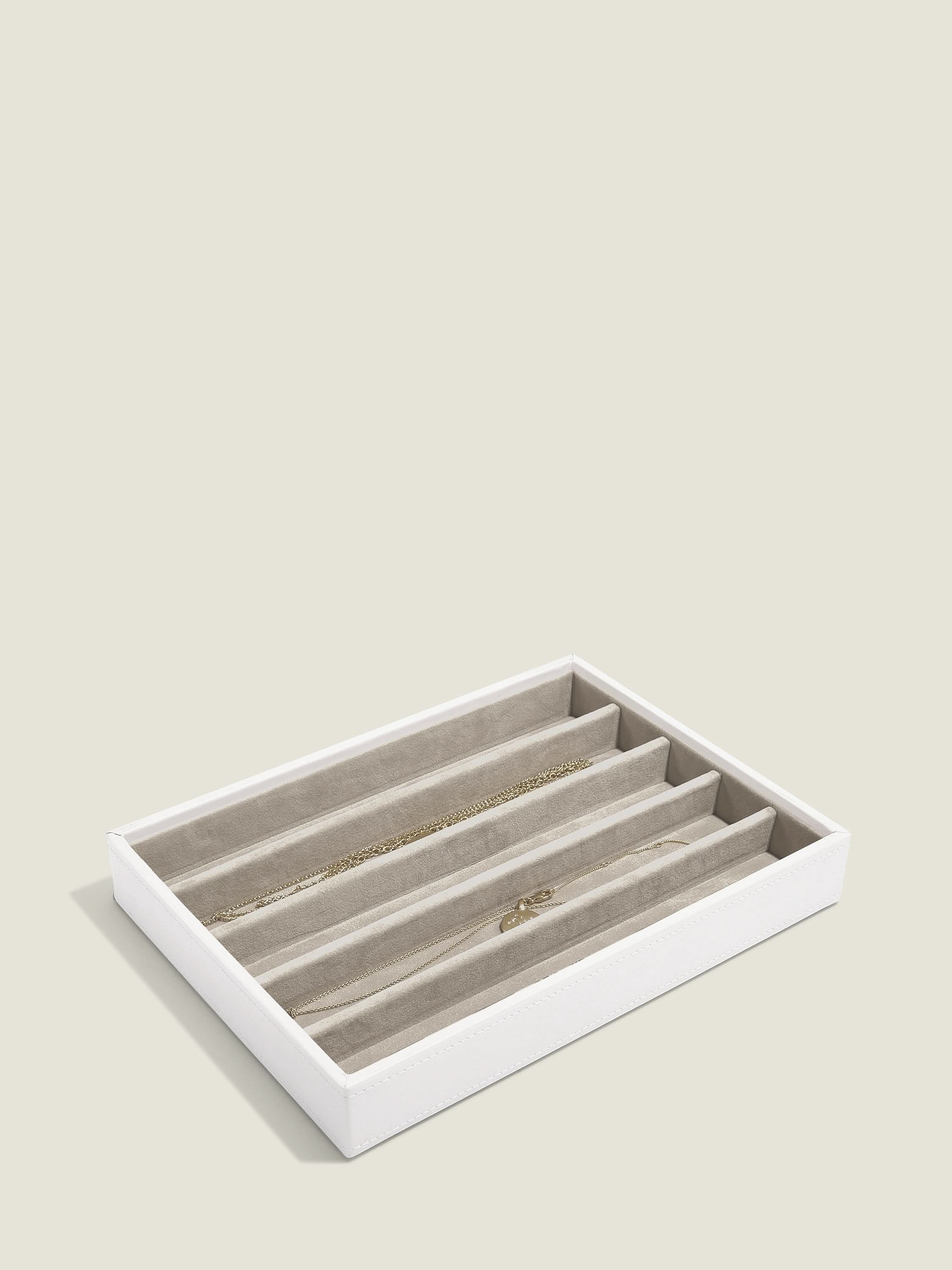 Stackers Halskettingenlaag voor Klassieke Juwelendoos Wit - Mystackers