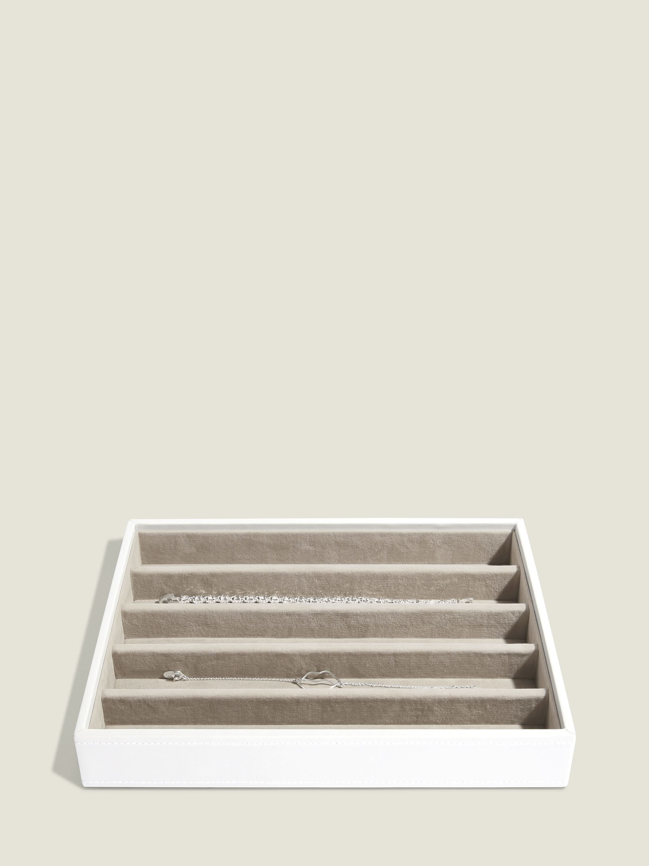 Stackers Halskettingenlaag voor Klassieke Juwelendoos Wit - Mystackers