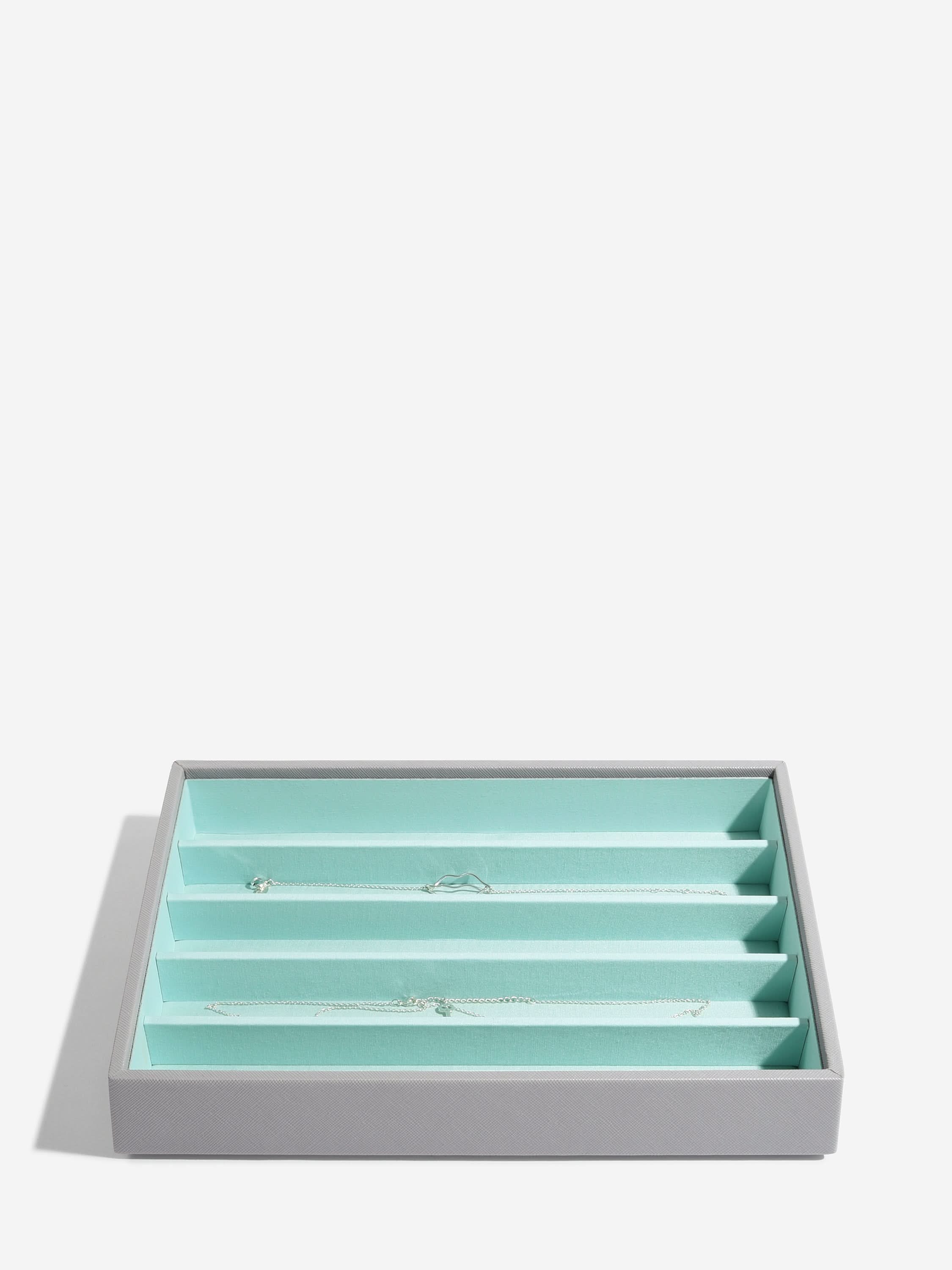 Stackers Halskettingenlaag voor Klassieke Juwelendoos Grijs & Munt - Mystackers