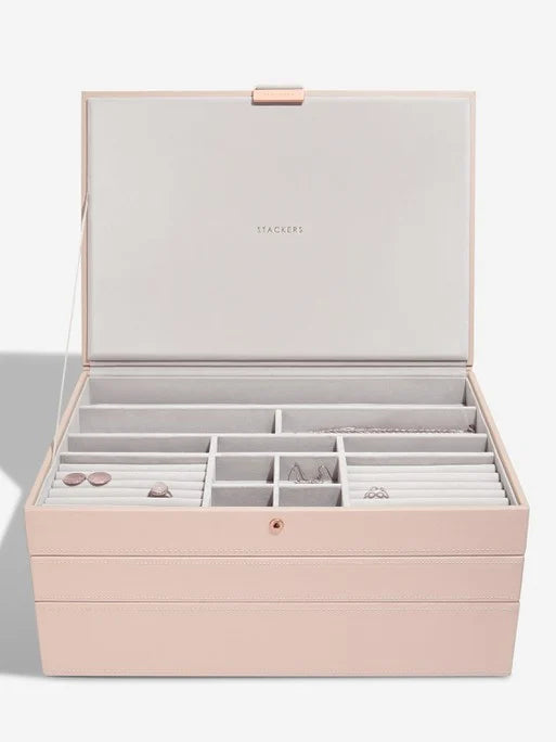 Stackers XL Juwelendoos set van 3 Roze - Mystackers