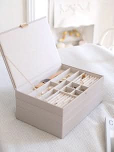 Stackers XL Juwelendoos set van 3 Taupe - Mystackers