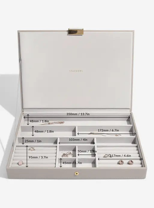 Stackers XL Juwelendoos set van 3 Taupe - Mystackers