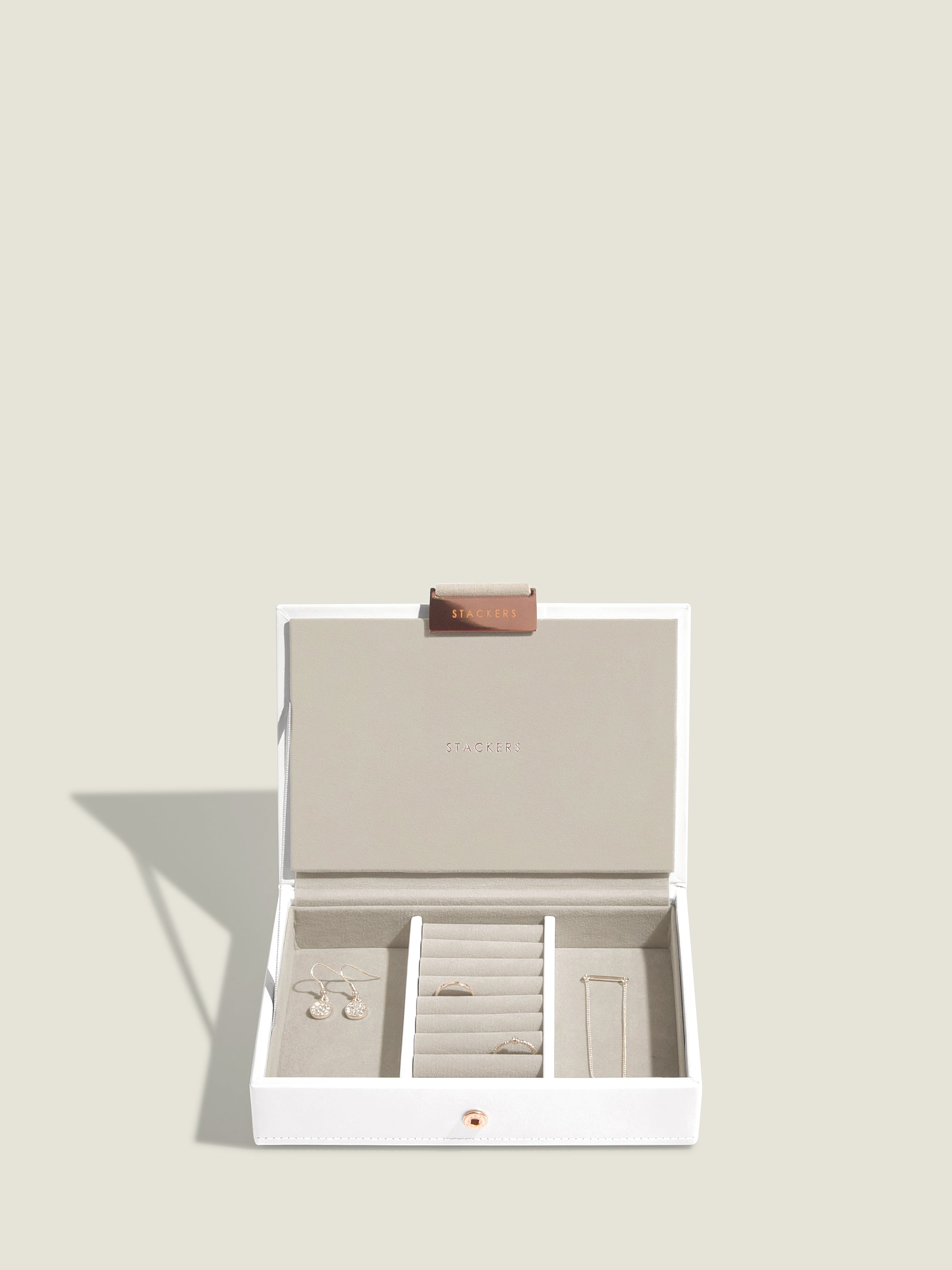 Stackers Mini Boîte à Bijoux Lot de 2 Blanc & Rose