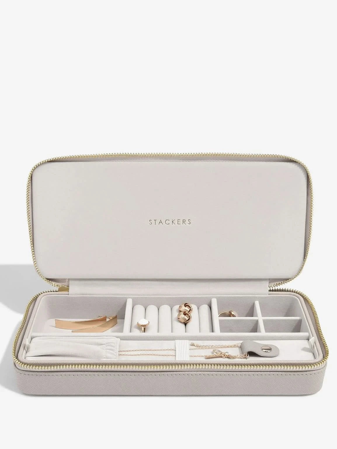 Stackers Langwerpige Reissieradendoos Taupe - Mystackers