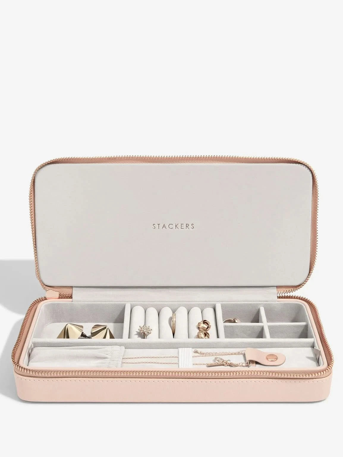 Stackers Langwerpige Reissieradendoos Roze - Mystackers