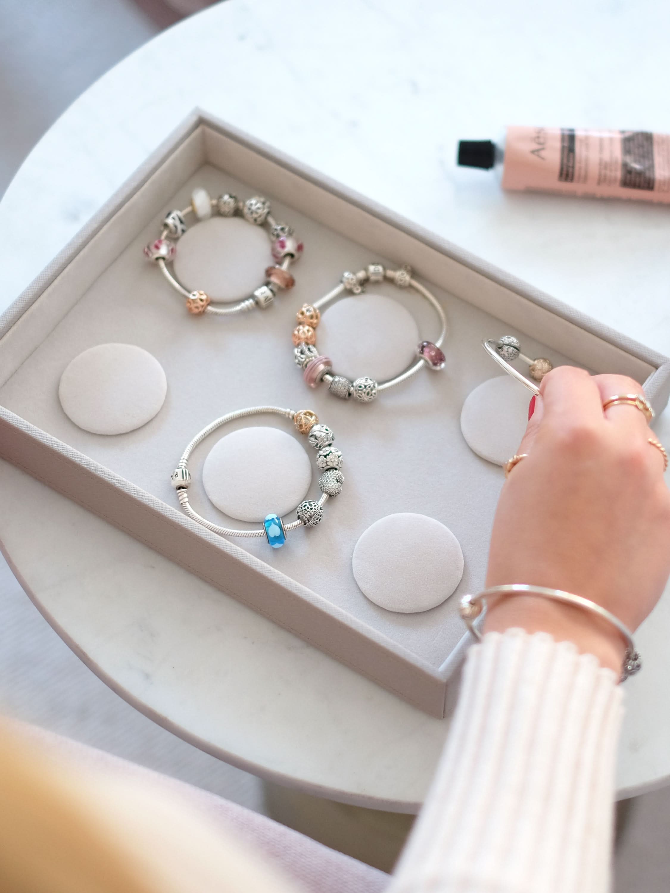 Stackers Compartiment pour bracelet pour Boîte à Bijoux Classique Taupe