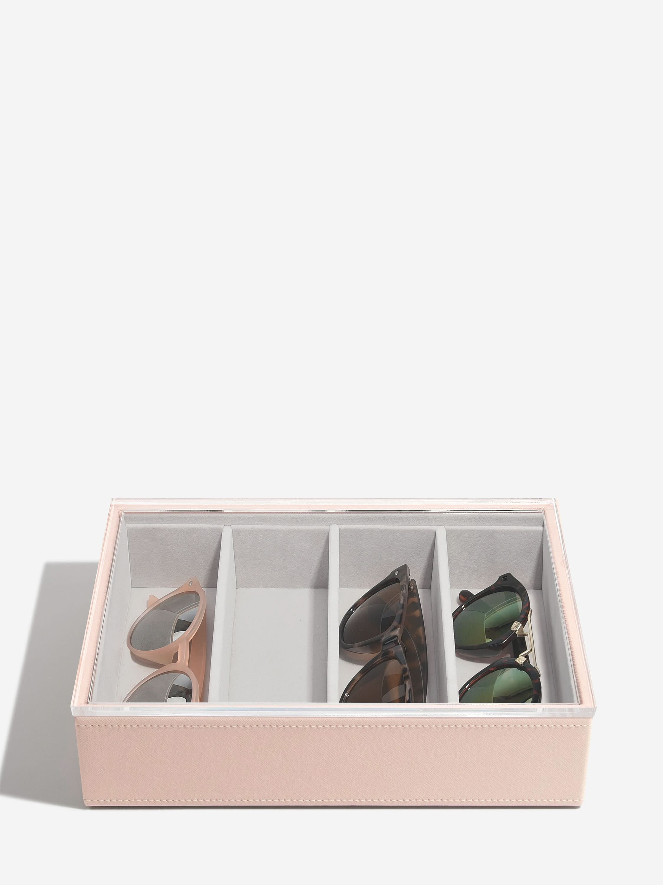 Stackers Bril & Accessoires-laag + doorzichtig deksel Roze - Mystackers