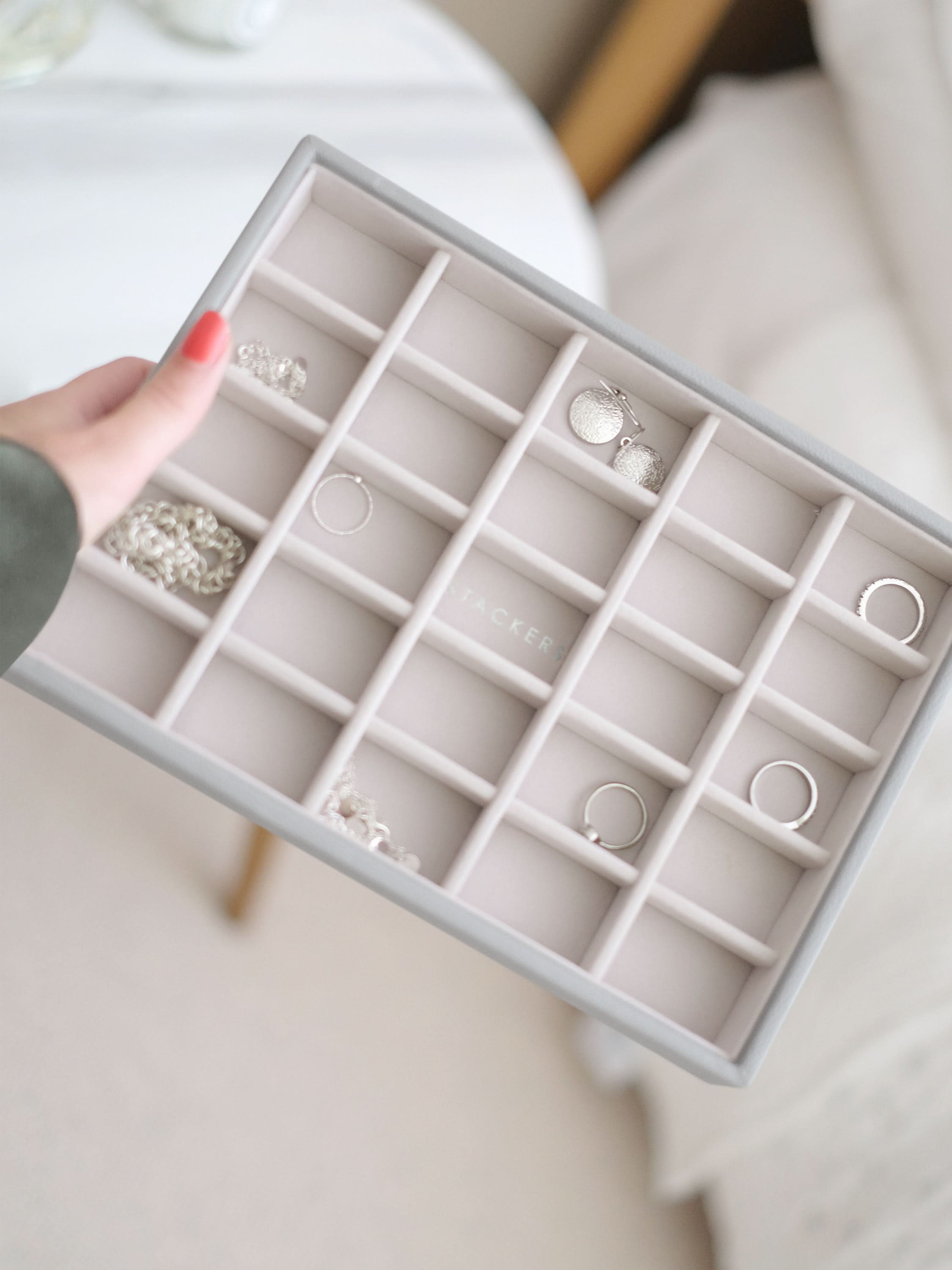 Stackers kleine Sieradenlaag voor Klassieke Juwelendoos Grijs - Mystackers