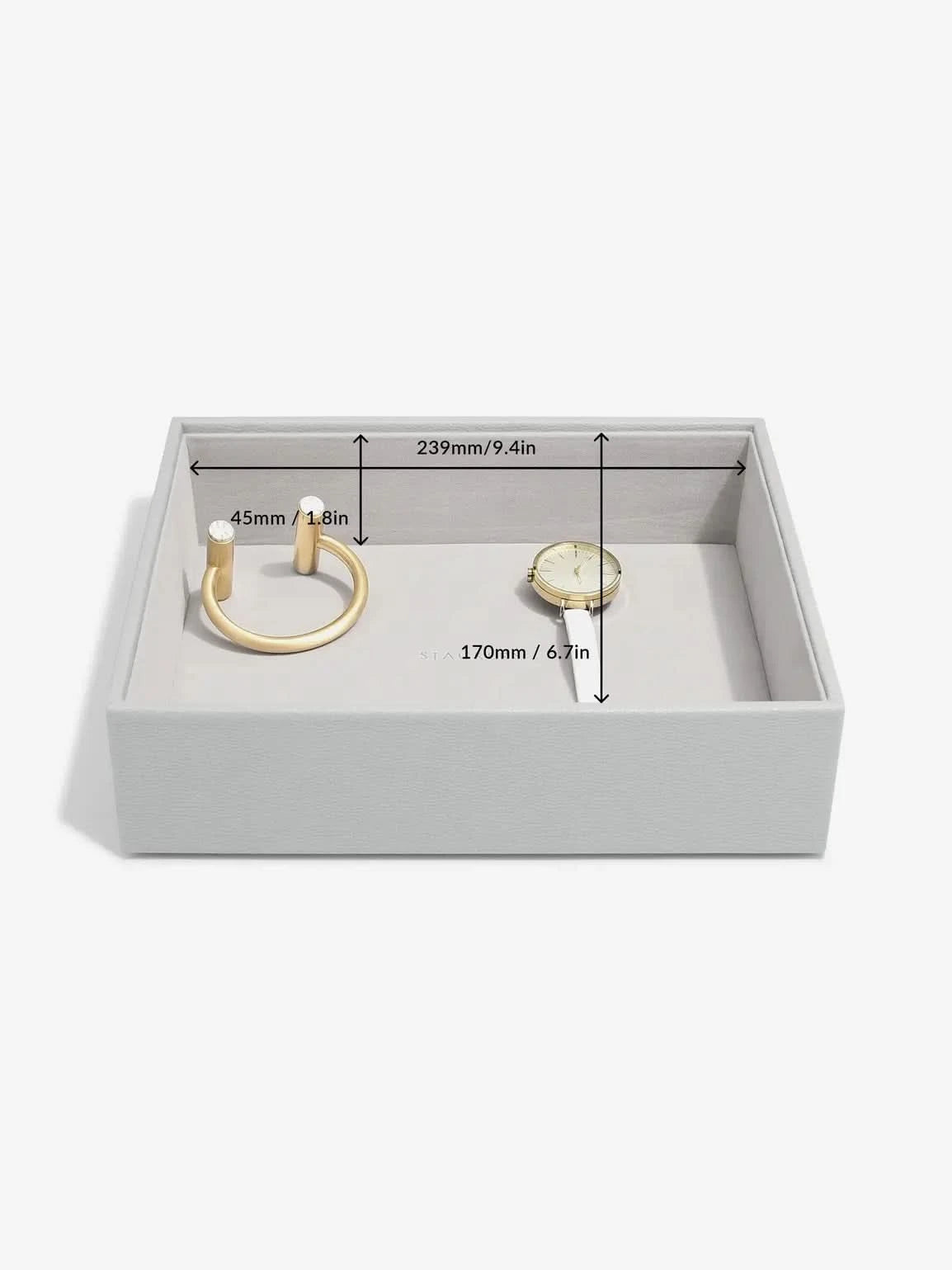 Stackers diepe Sieradenlaag voor Klassieke Juwelendoos Grijs - Mystackers