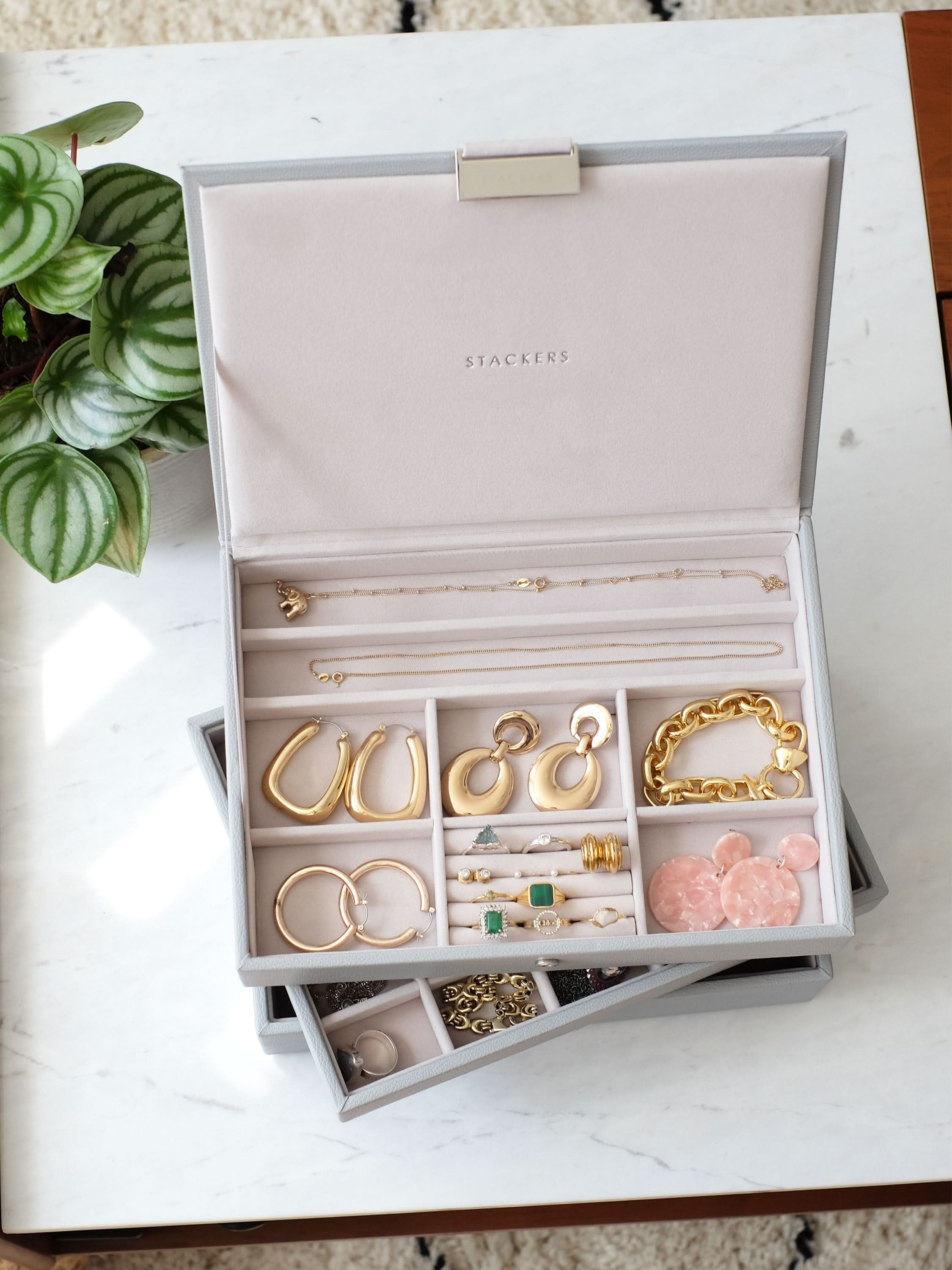 Stackers Klassieke Juwelendoos Set van 3 Grijs - Mystackers