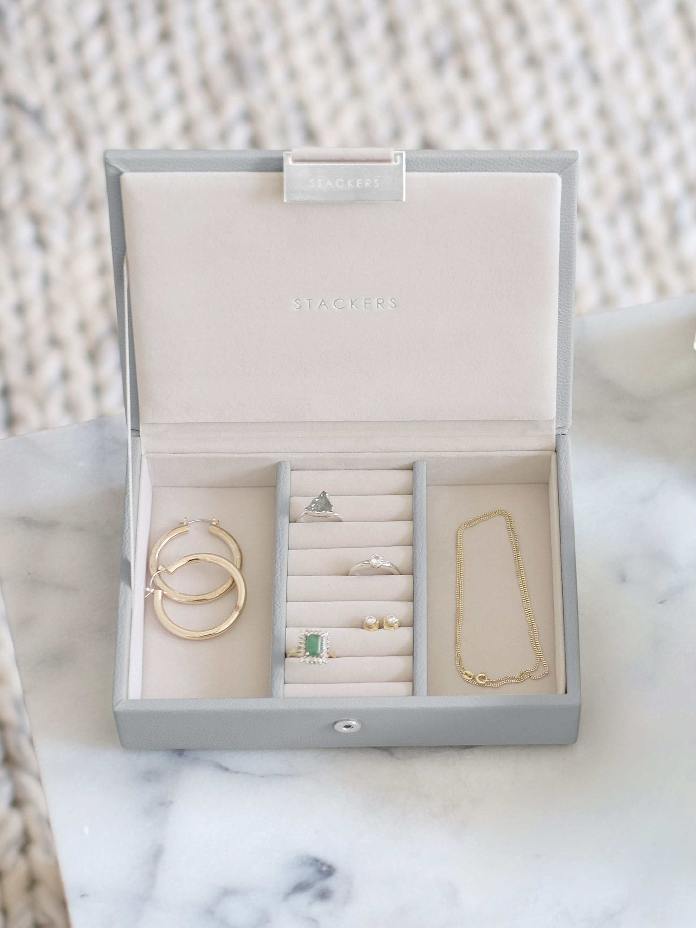 Stackers Deksel voor Mini Juwelendoos Grijs - Mystackers