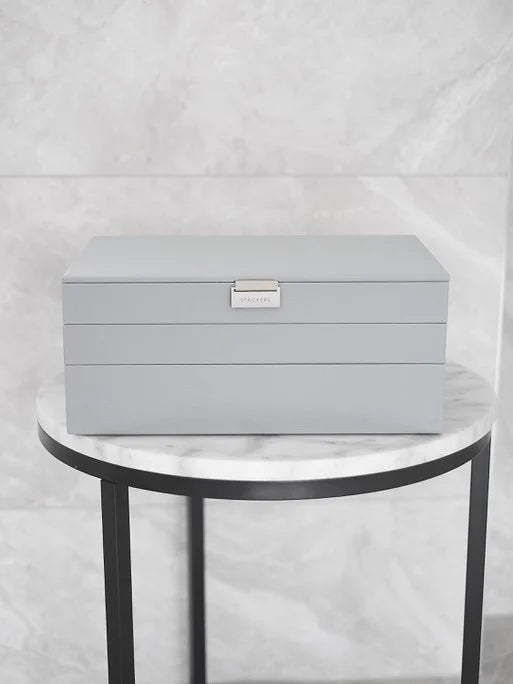 Stackers XL Juwelendoos set van 3 Grijs - Mystackers