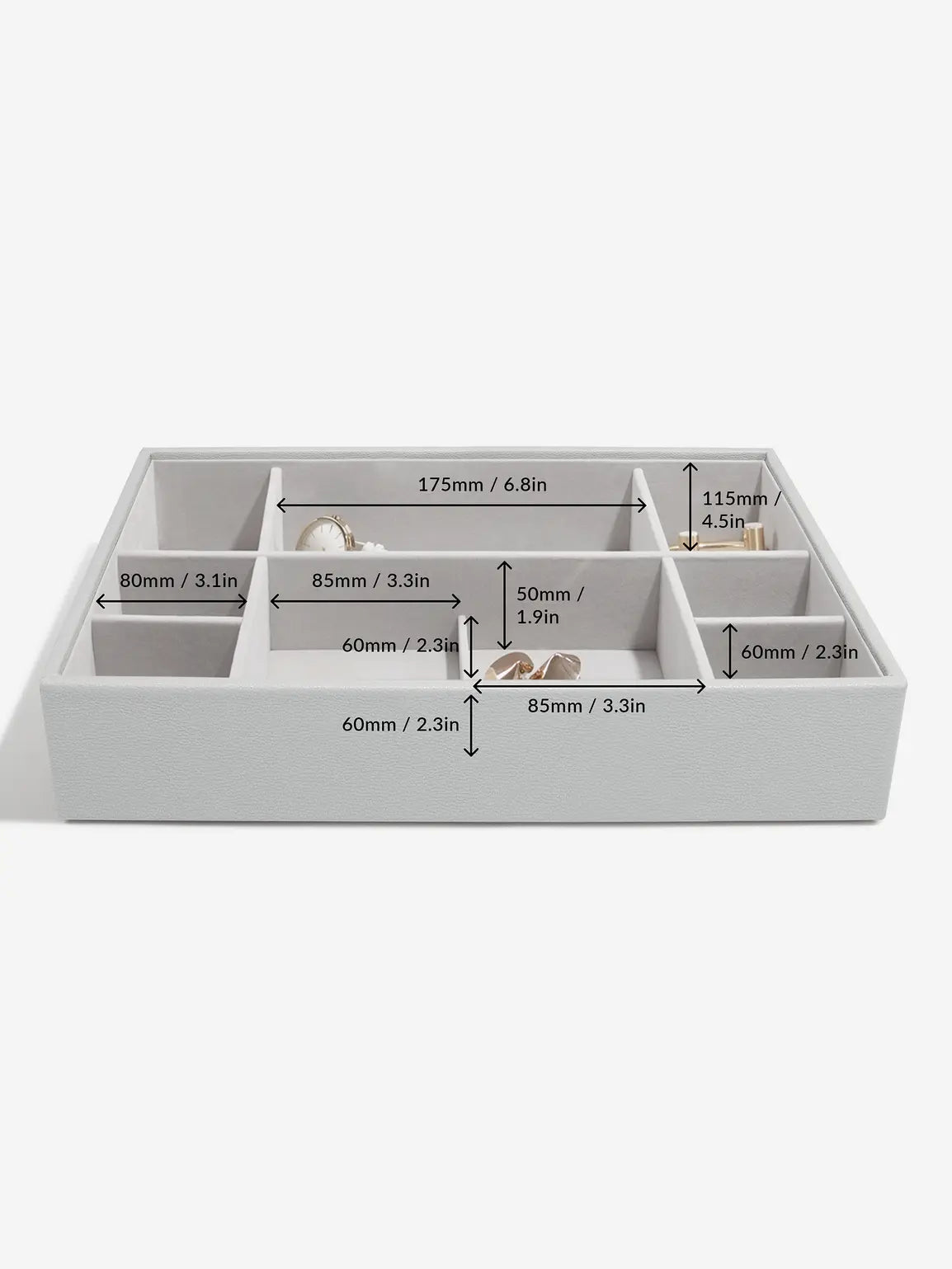 Stackers XL Juwelendoos set van 3 Grijs - Mystackers
