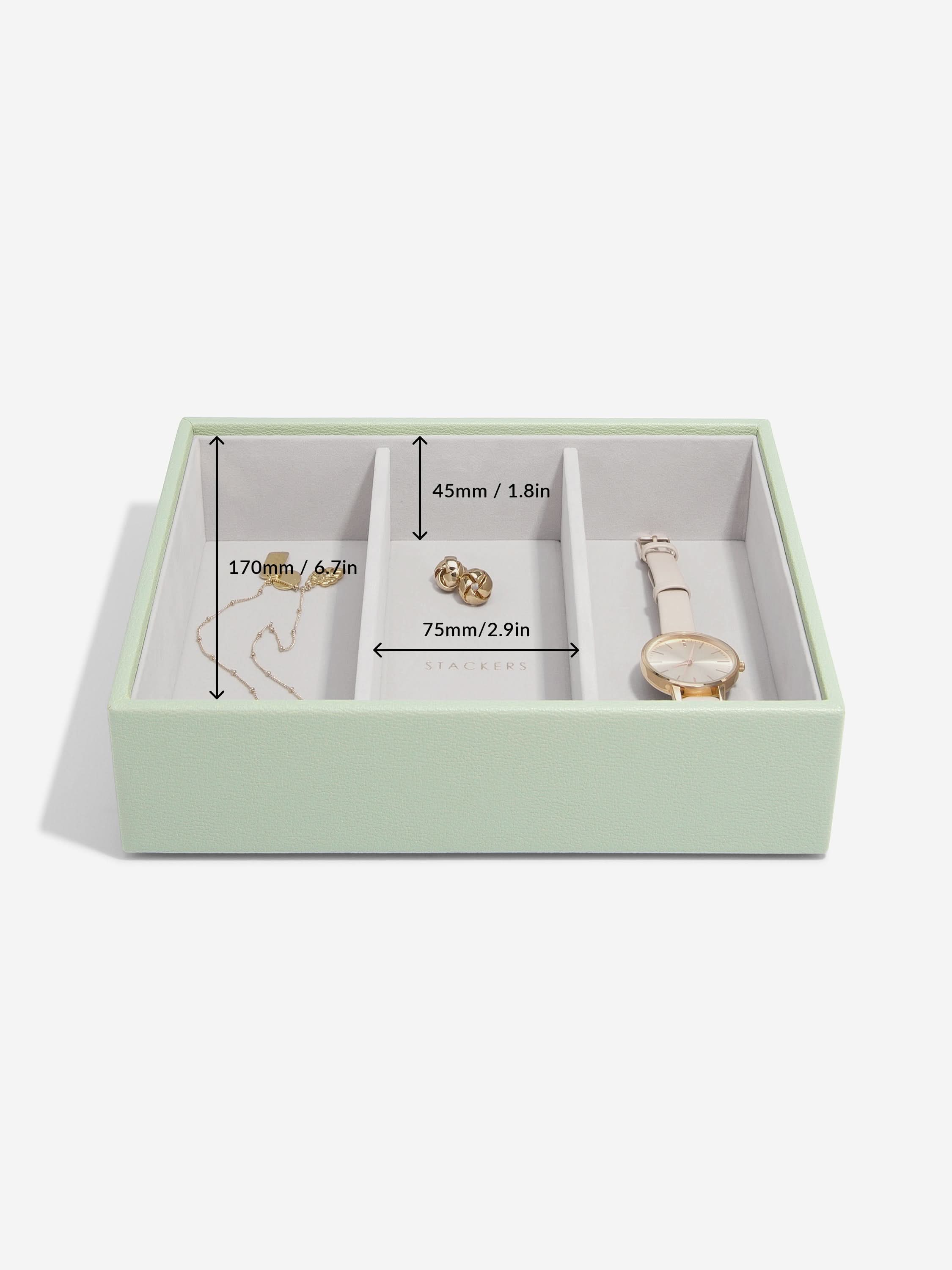 Stackers Klassieke Juwelendoos Set van 3 Saliegroen - Mystackers