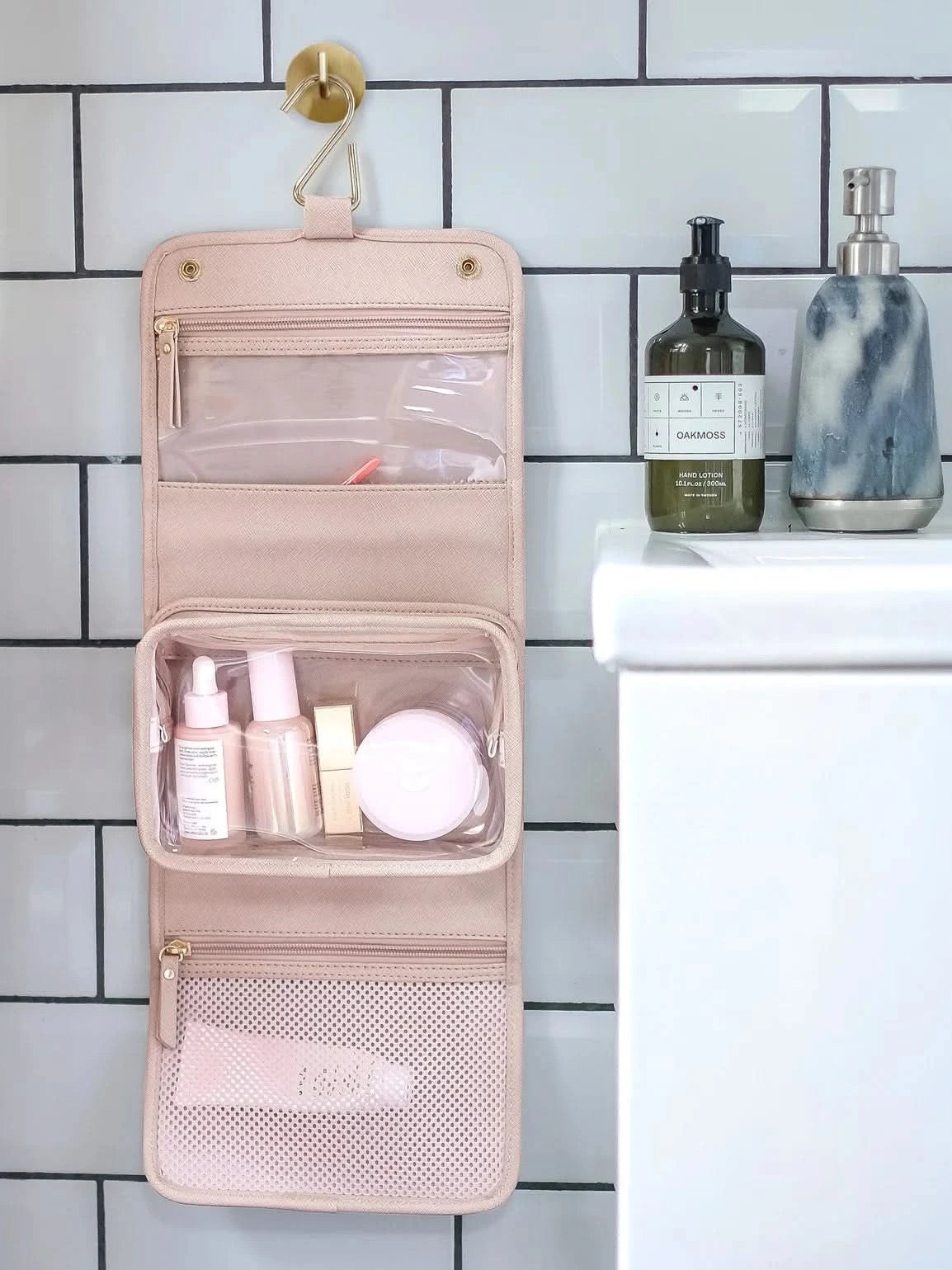 Stackers kleine hangende Toilettas Roze - Mystackers