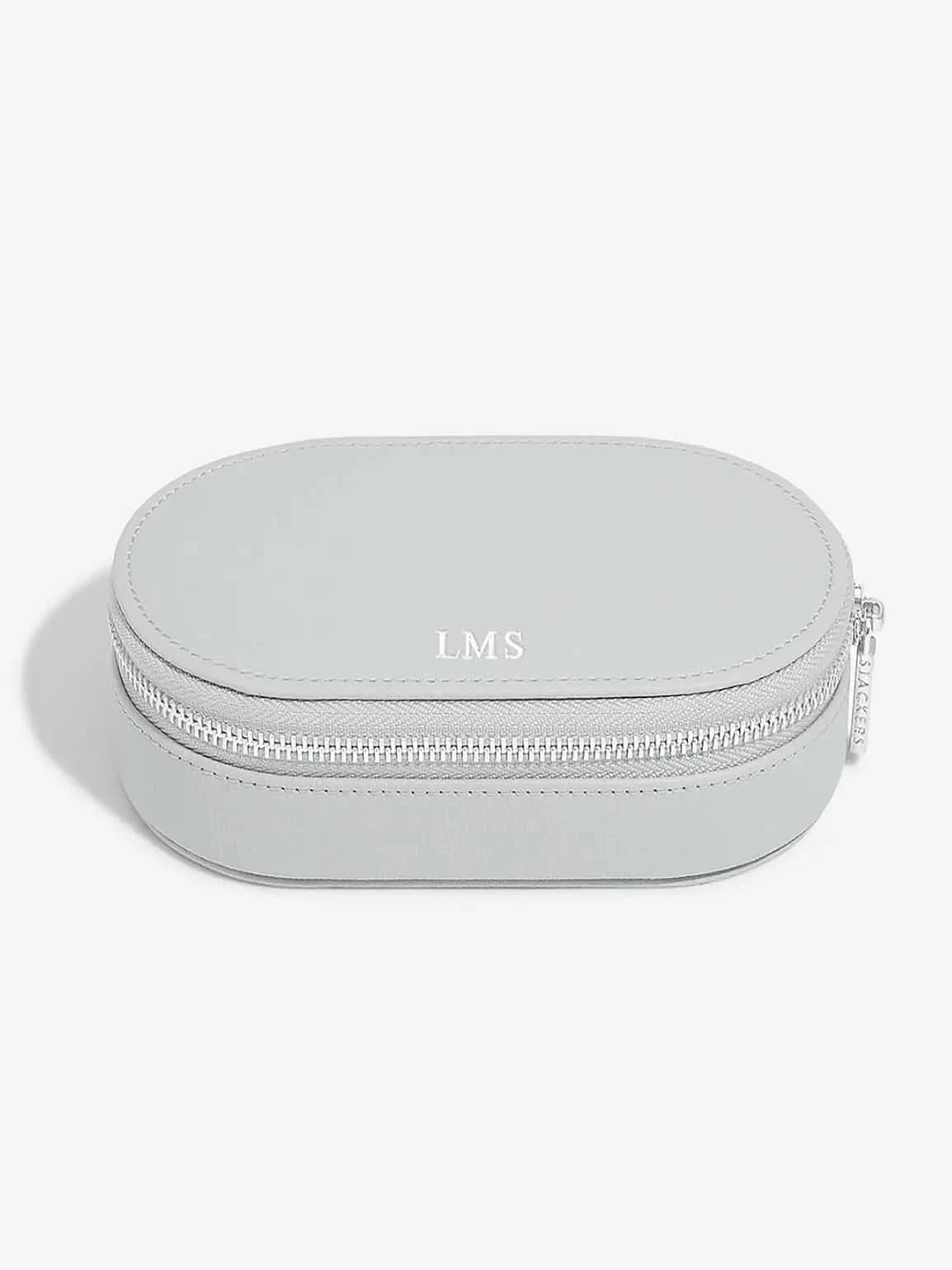 Stackers Ovale Travel Jewellery Box Grijs - Mystackers