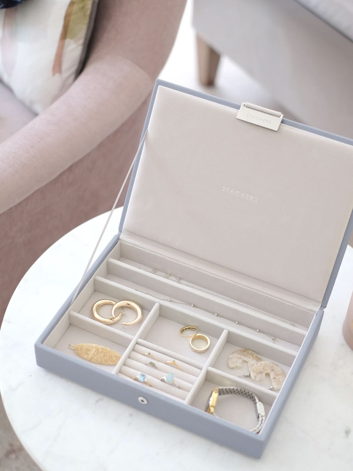 Stackers Deksel voor Klassieke Juwelendoos Lavendel - Mystackers